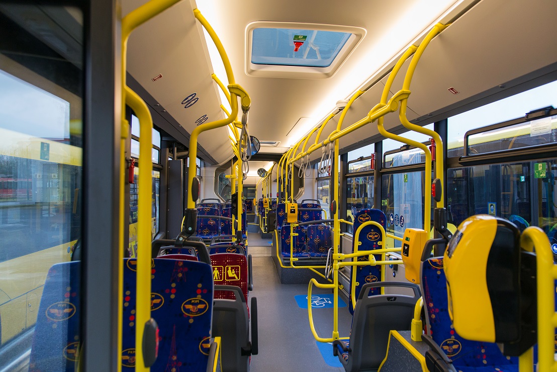 Fot. D.Nita-Garbiec/UM Gliwice wnętrze autobusu