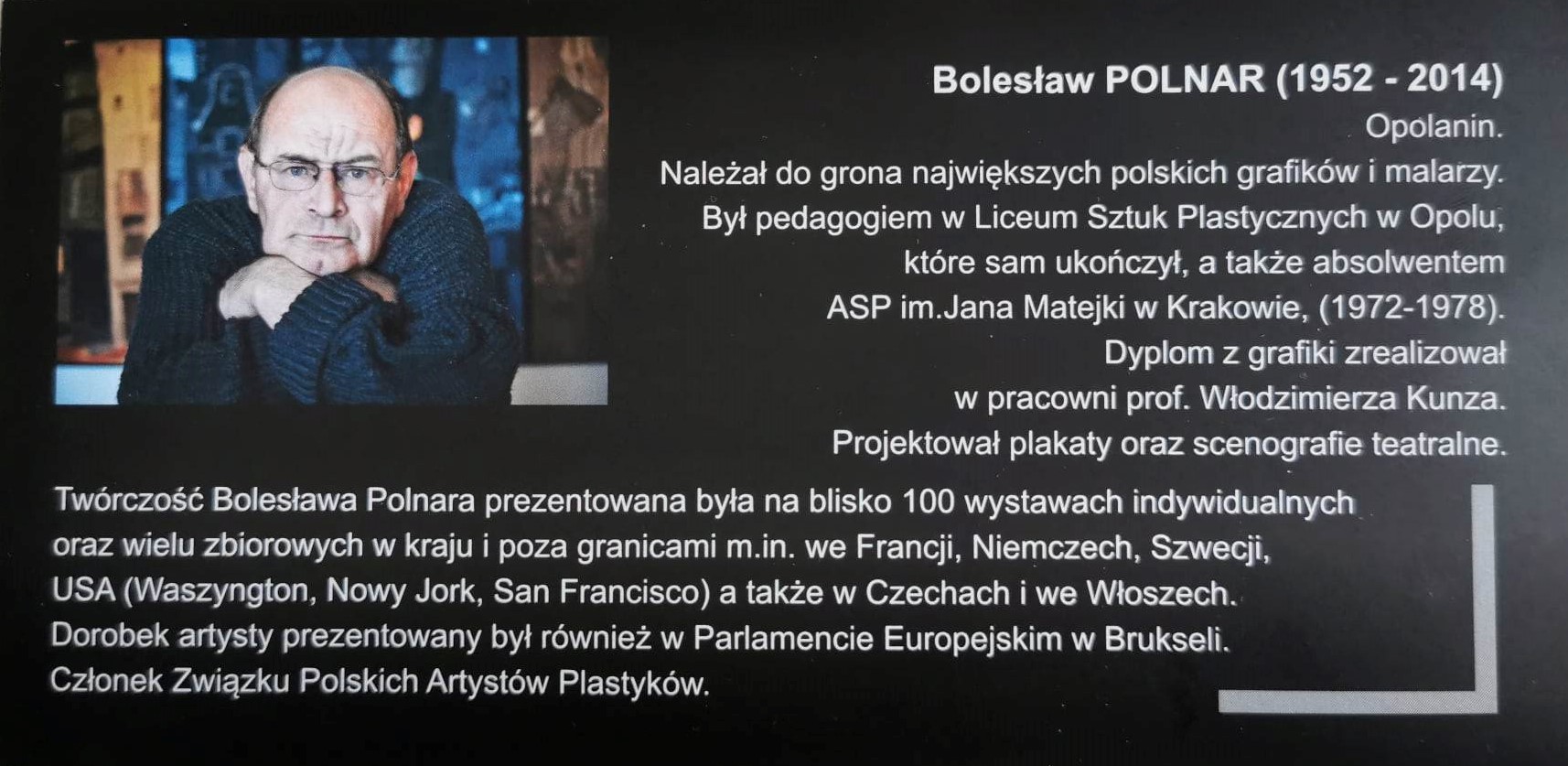 Graf. materiały organizatora Ulotka opisująca Bolesława Polnara