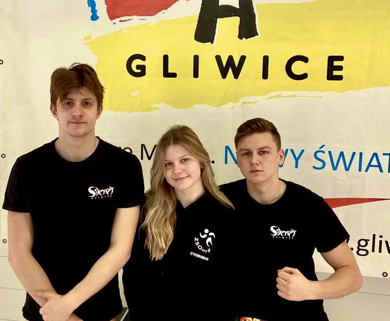 Fot. "Sikret" Gliwice/Facebook Jakub Katana, Marta Cygirymus i Filip Polonius