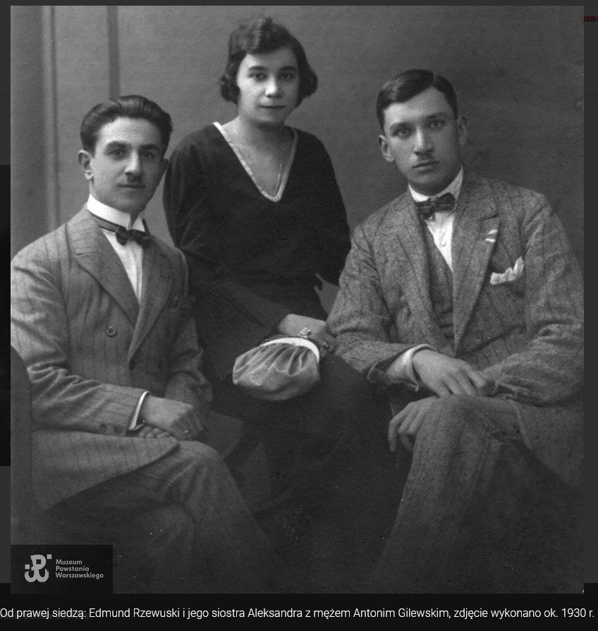 Fot. materiały IPN Ppłk. Edmund Krzywda-Rzewuski z siostrą i szwagrem