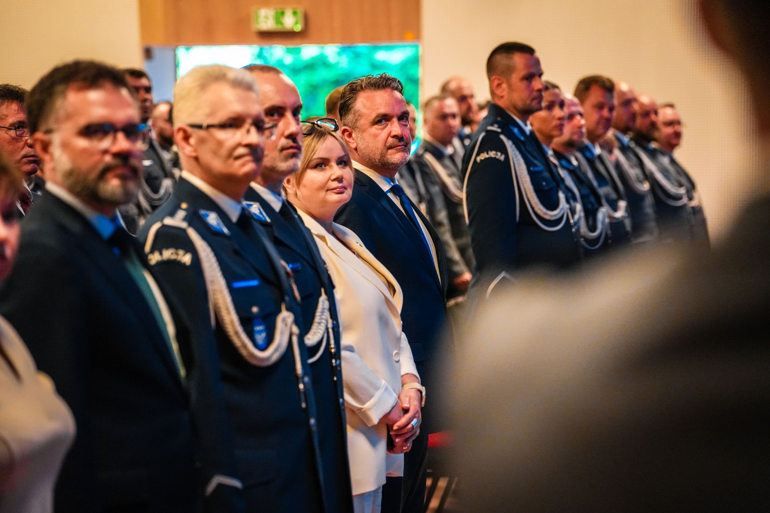 Fot. M.Baranowski/UM Gliwice prezydent Kuczyńska-Budka i inni goście podczas uroczystej zbiórki na Scenie Bojków