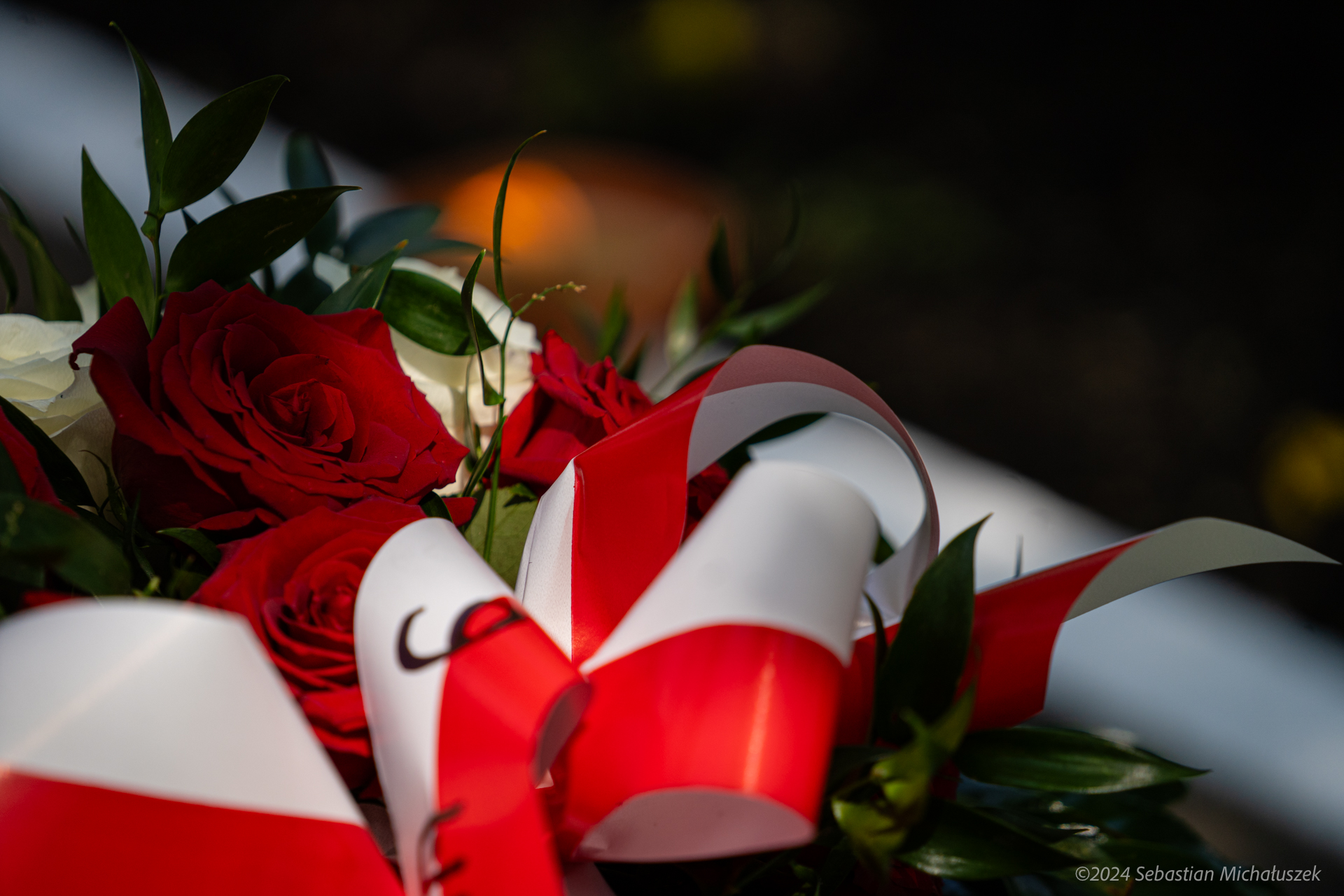 Fot. S. Michałuszek Wieniec polską flagą