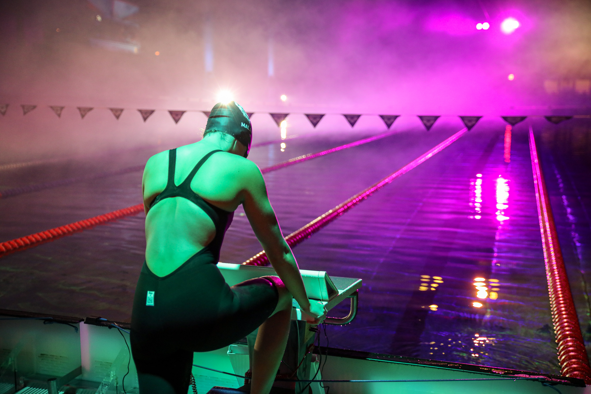 Fot. M. Biel/ Klub Pływacki "Sikret" Gliwice Zawodniczka przygotowująca się do startu