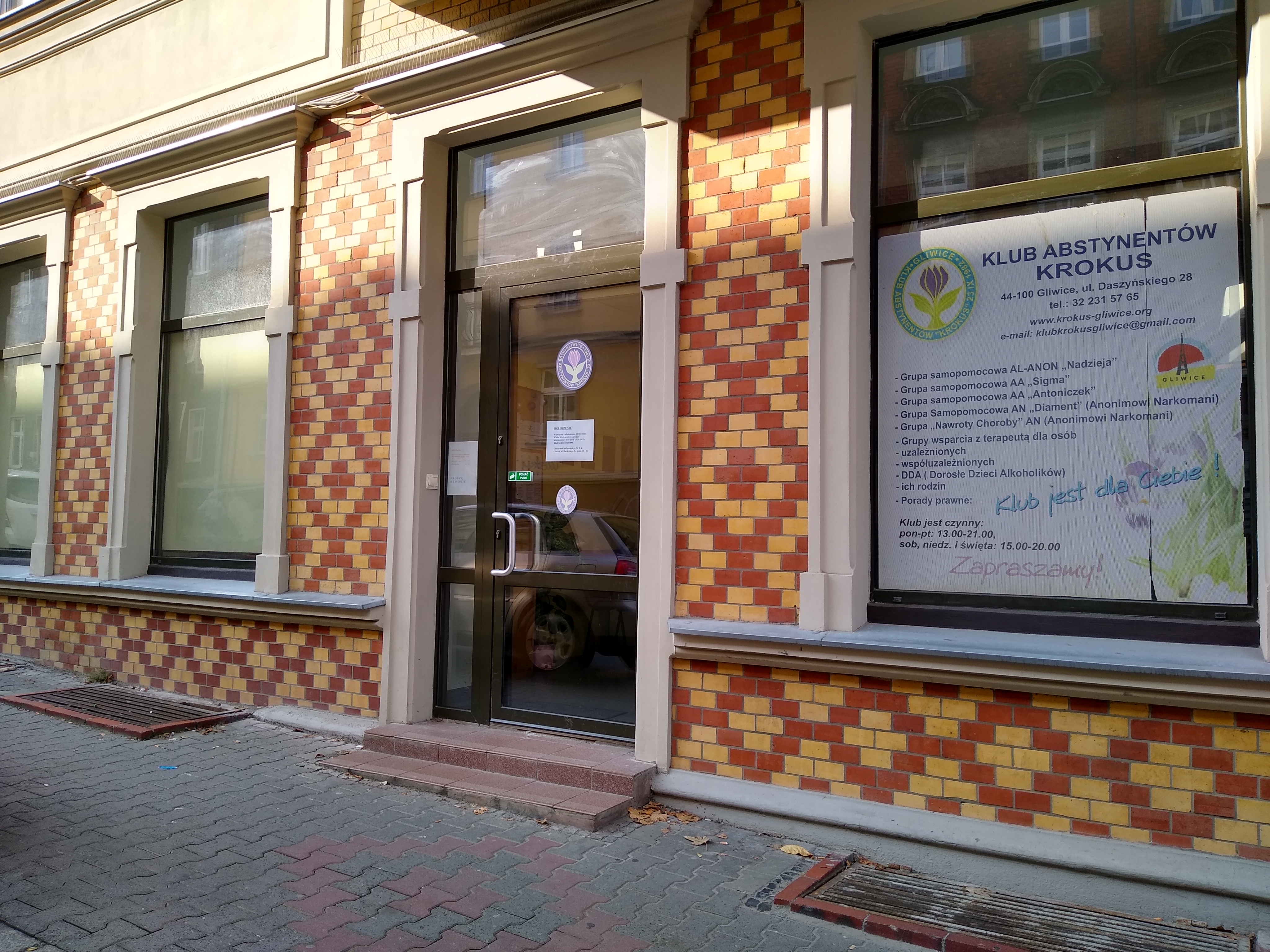 Siedziba Klubu Abstynenta "Krokus" przy ul. Daszyńskiego 28. Fot. M.Foltyn/UM Gliwice Siedziba Klubu Krokus