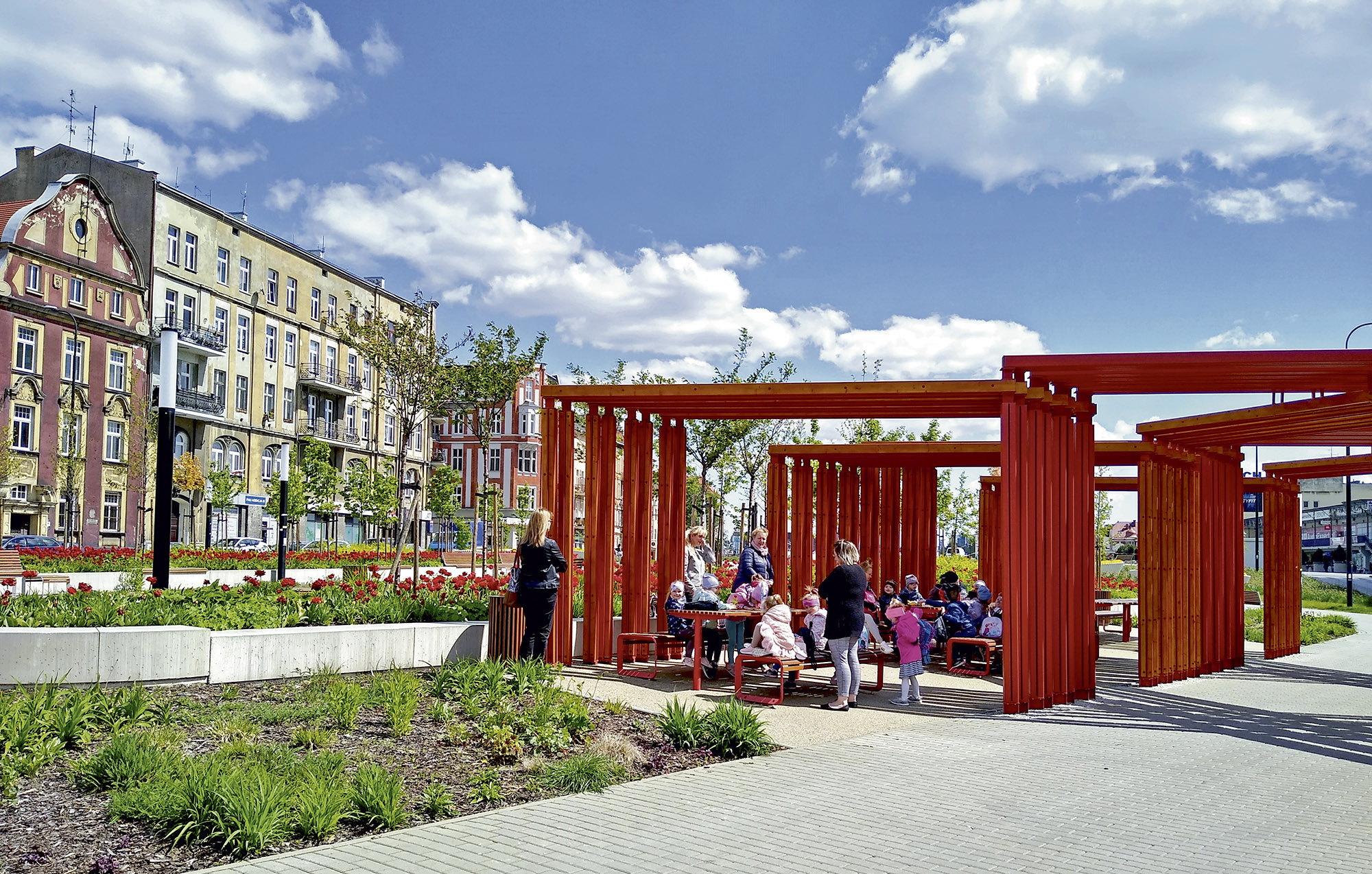 Fot. UM Gliwice dzieci na skwerze DTŚ