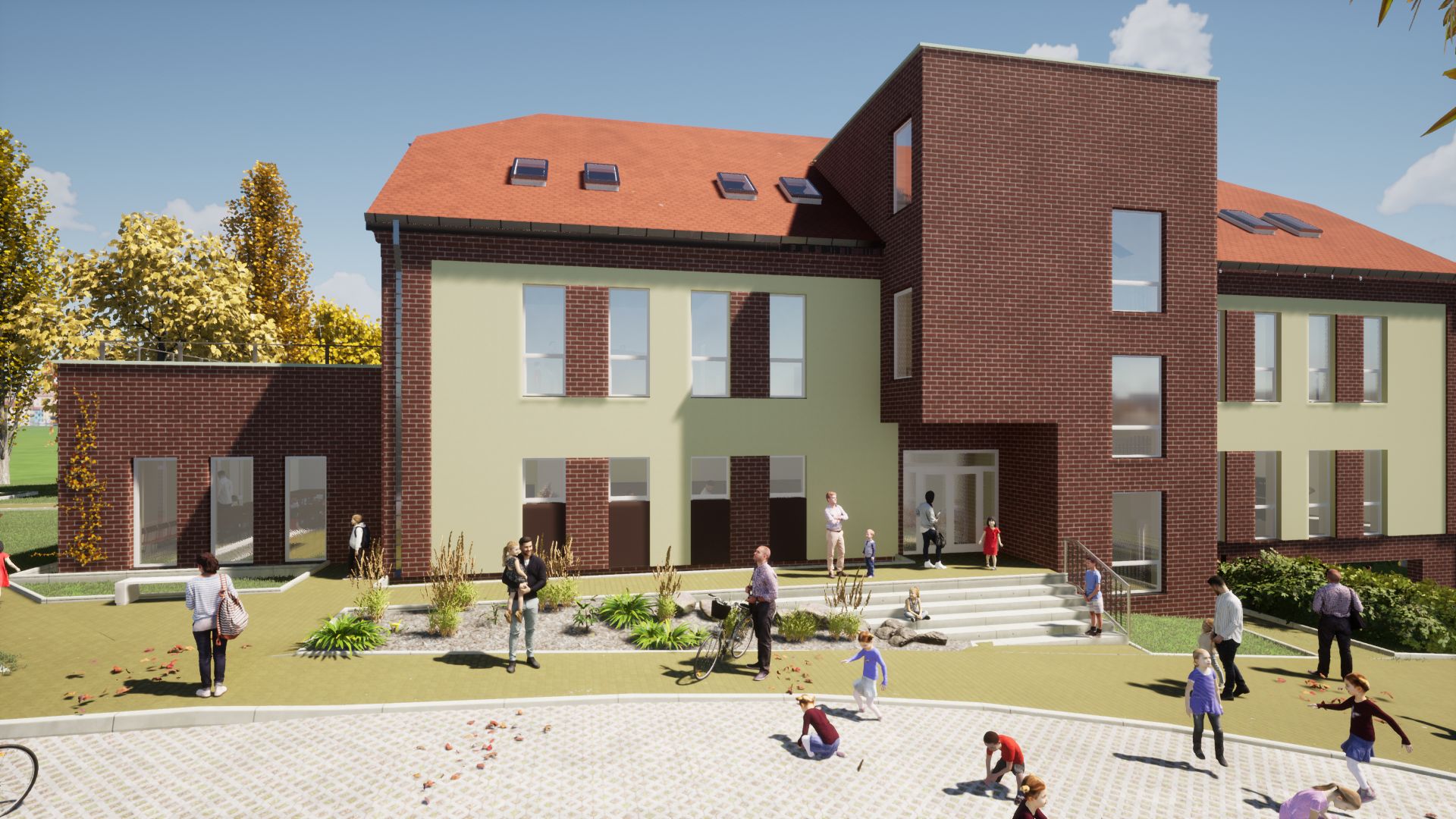 Wiz. Studio-BB Architekci Tomasz Bradecki wizualizacja przedszkola