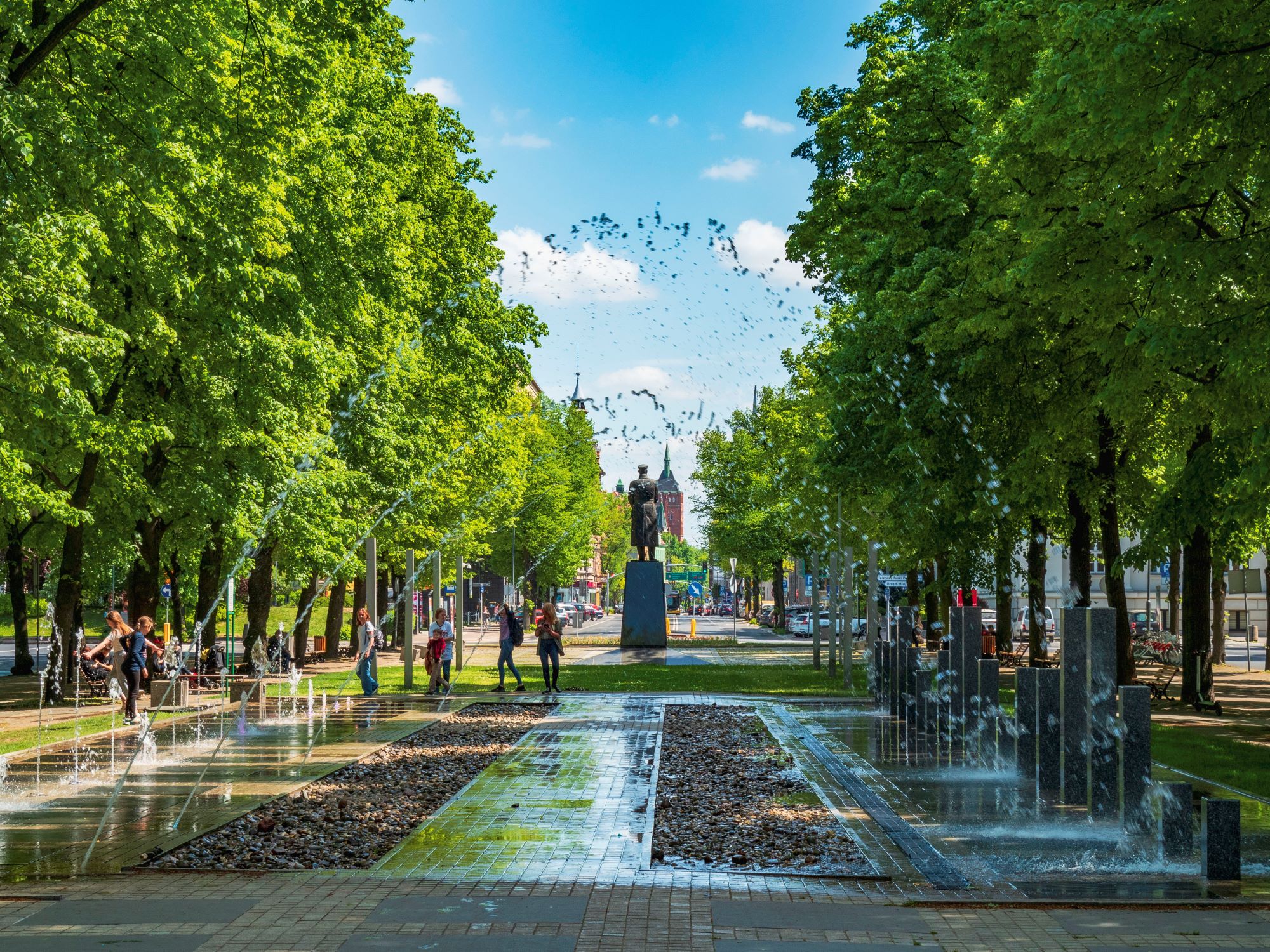 Fot. G.Ożga/UM Gliwice fontanna na placu Piłsudskiego