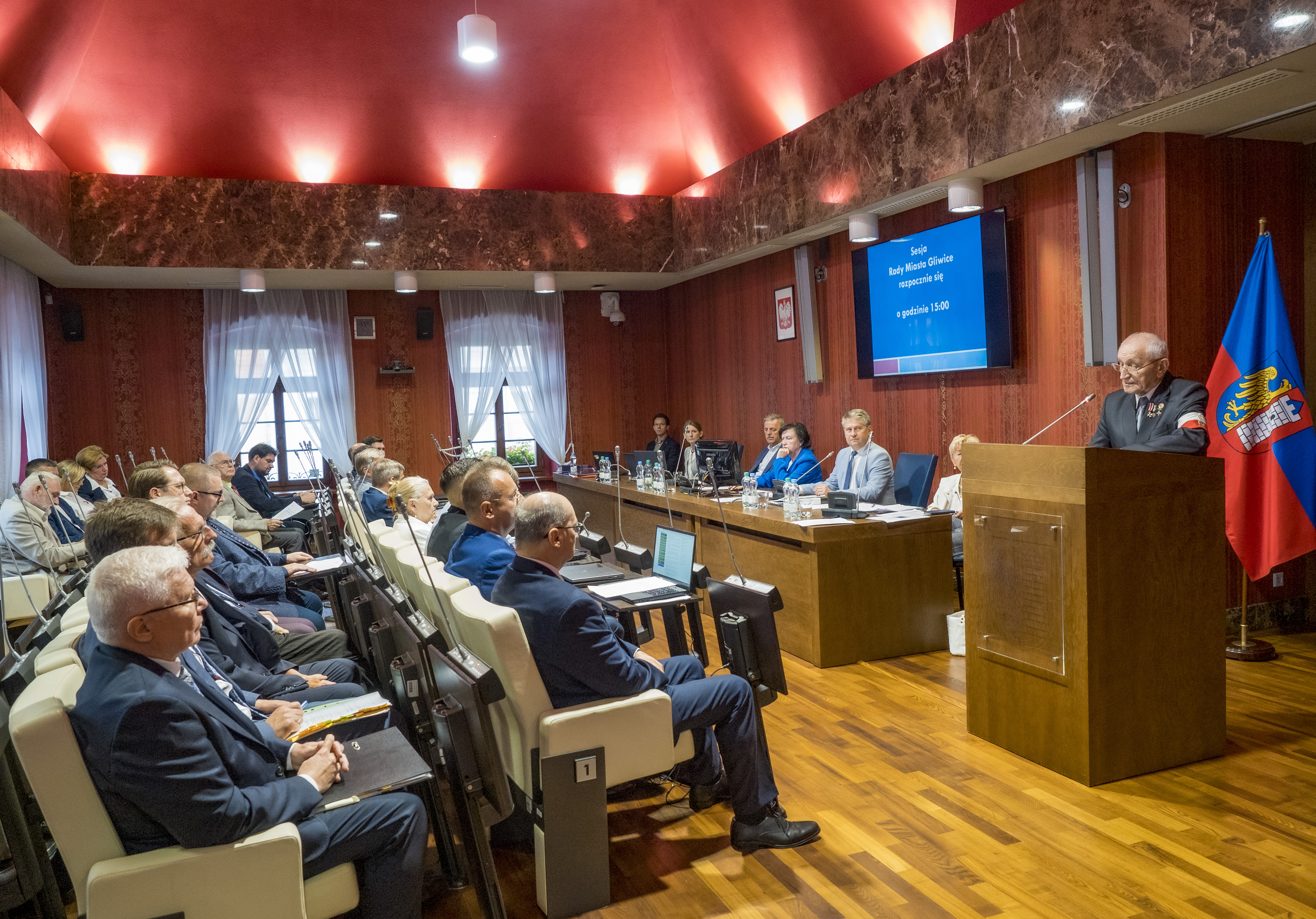 Fot. G.Ożga/UM Gliwice Sala sesyjna w Ratuszu