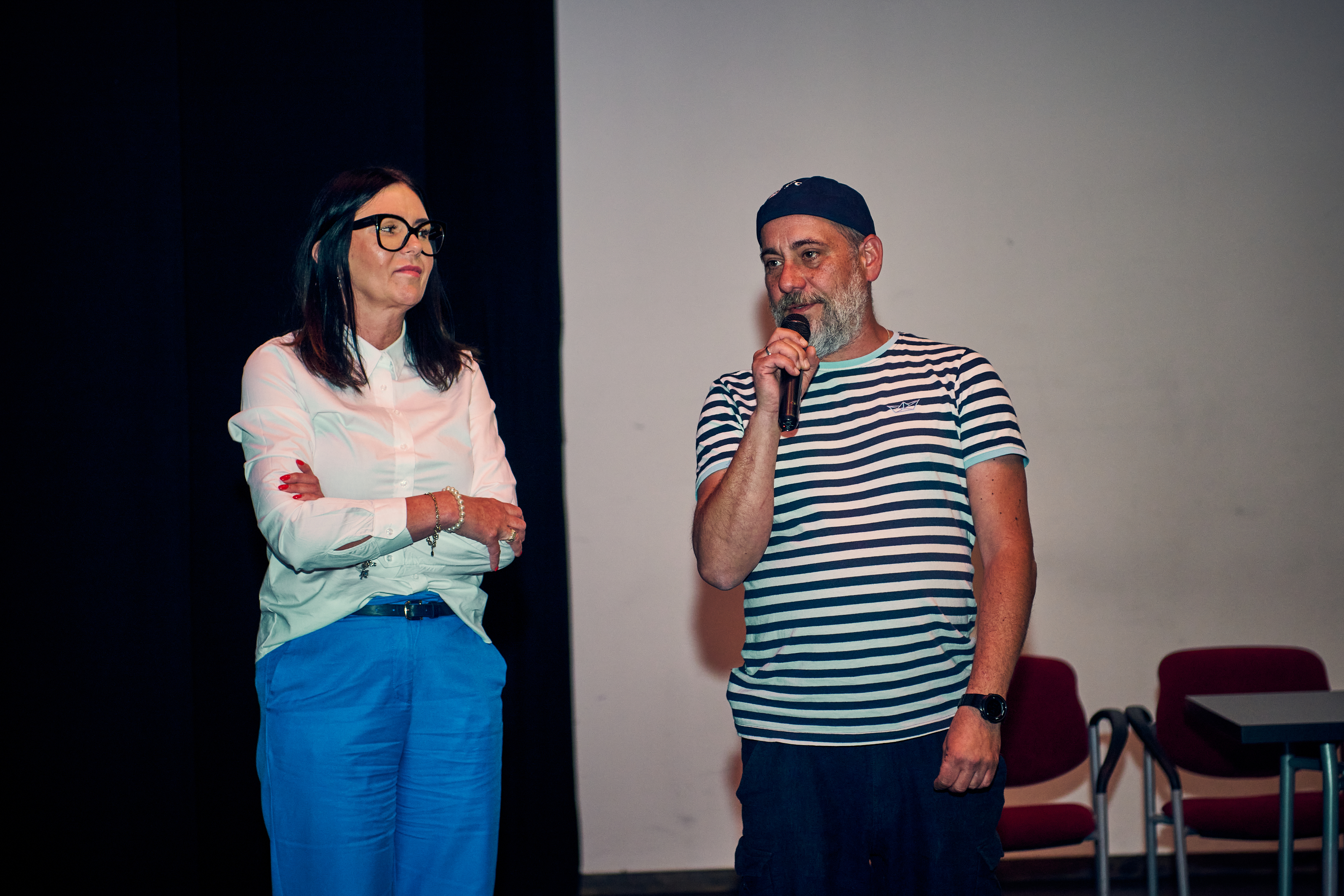 Prezes Fundacji Różyczka podczas odprawy przed rejsem bałtyckim. Fot. M. Buksa/UM Gliwice Dorota Soilam i komandor