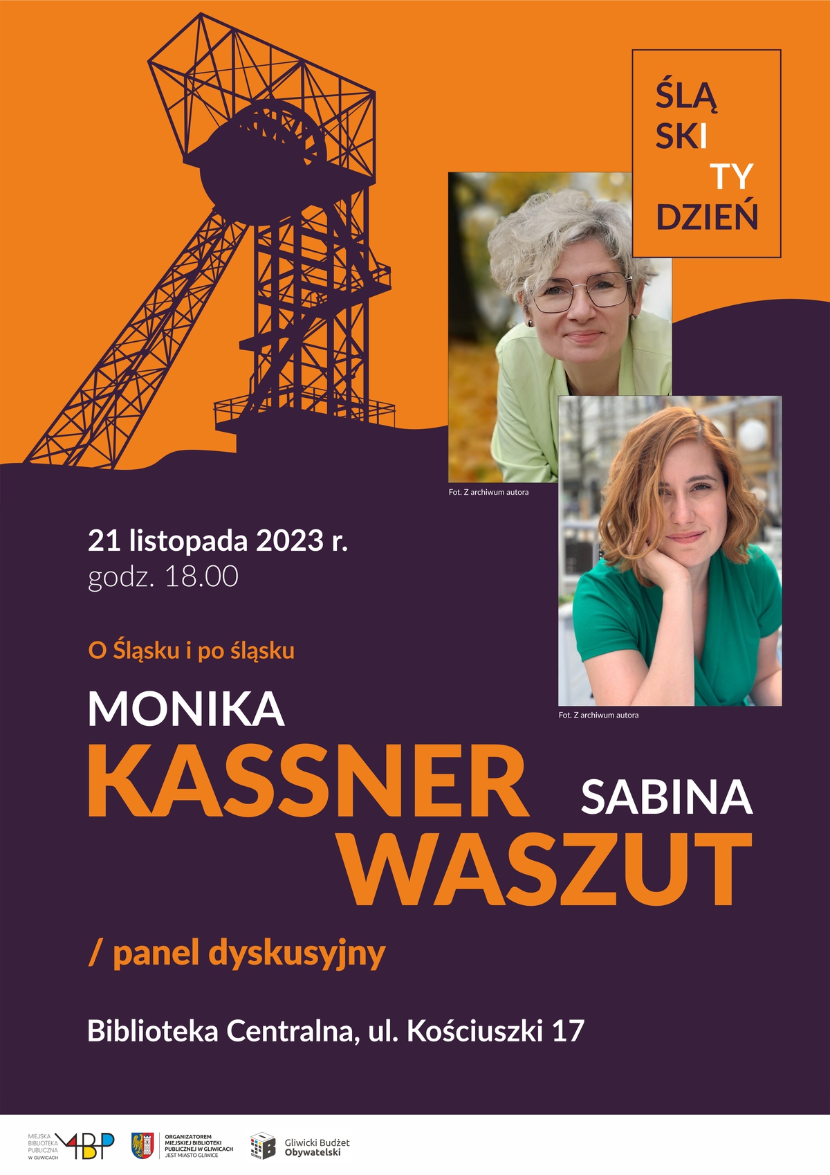 Fot. materiały organizatora Plakat promujący panel dyskusyjny z Moniką Kassner i Sabiną Waszut