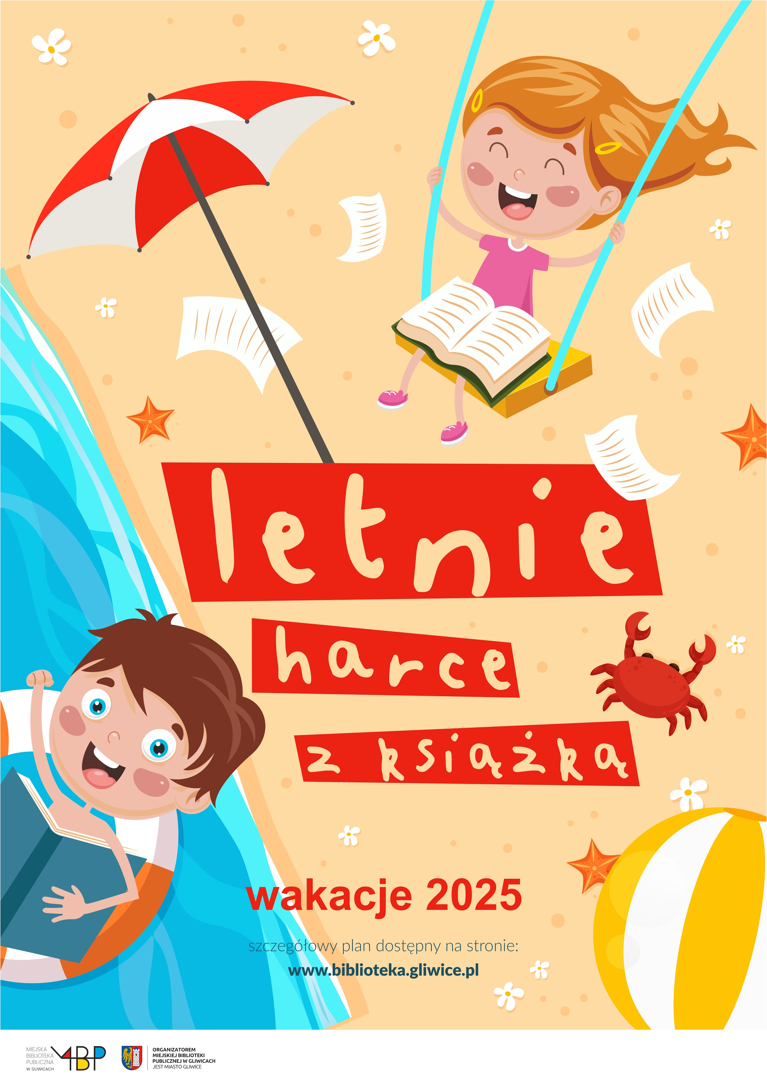 Mat. graf. organizatora Plakat Letnich harców z książką