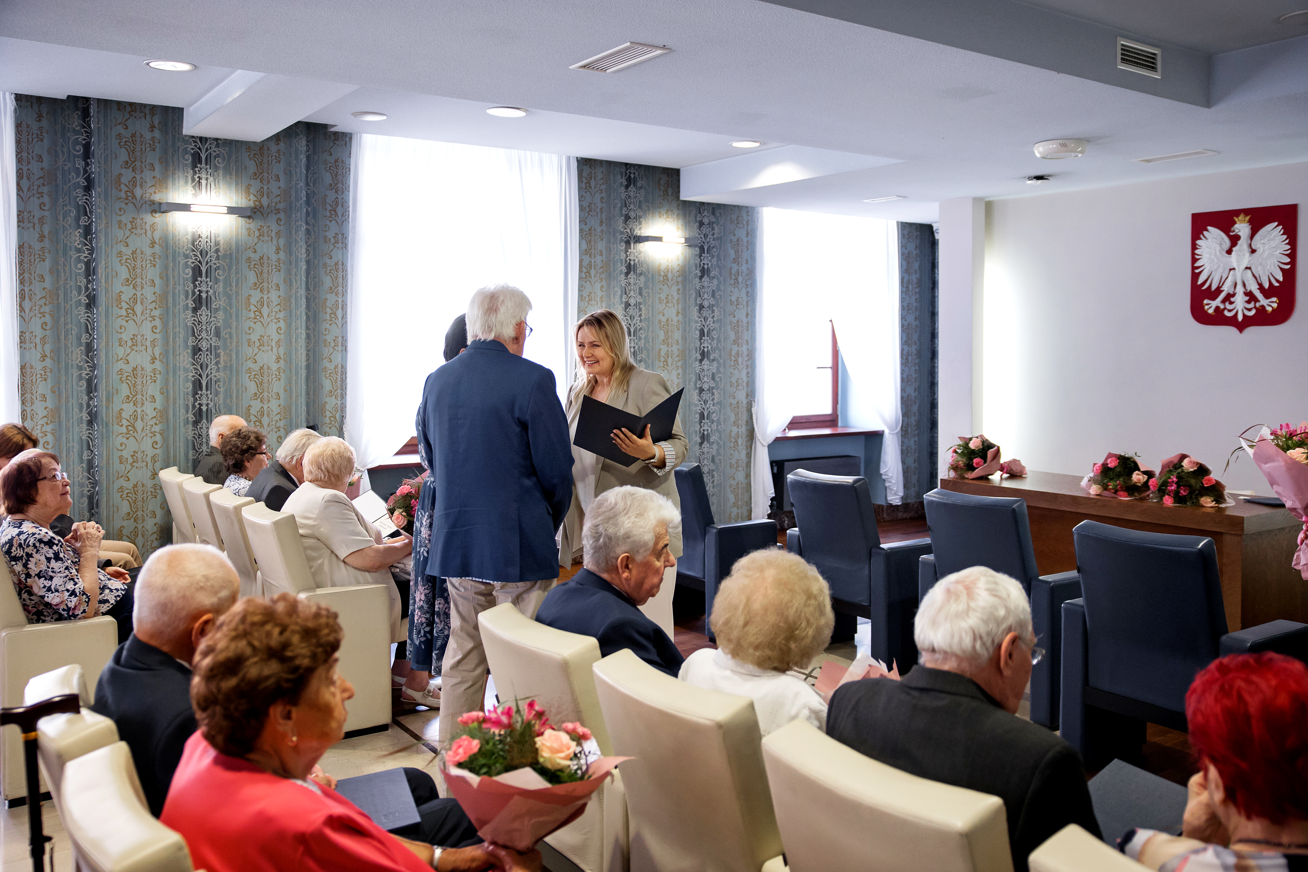 Fot. D.Nita-Garbiec/UM Gliwice jubilaci i pani prezydent
