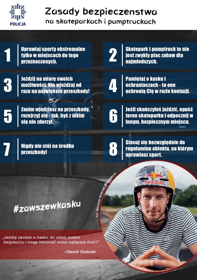 fot. materiały organizatora plakat promujący imprezę bezpieczny skatepark
