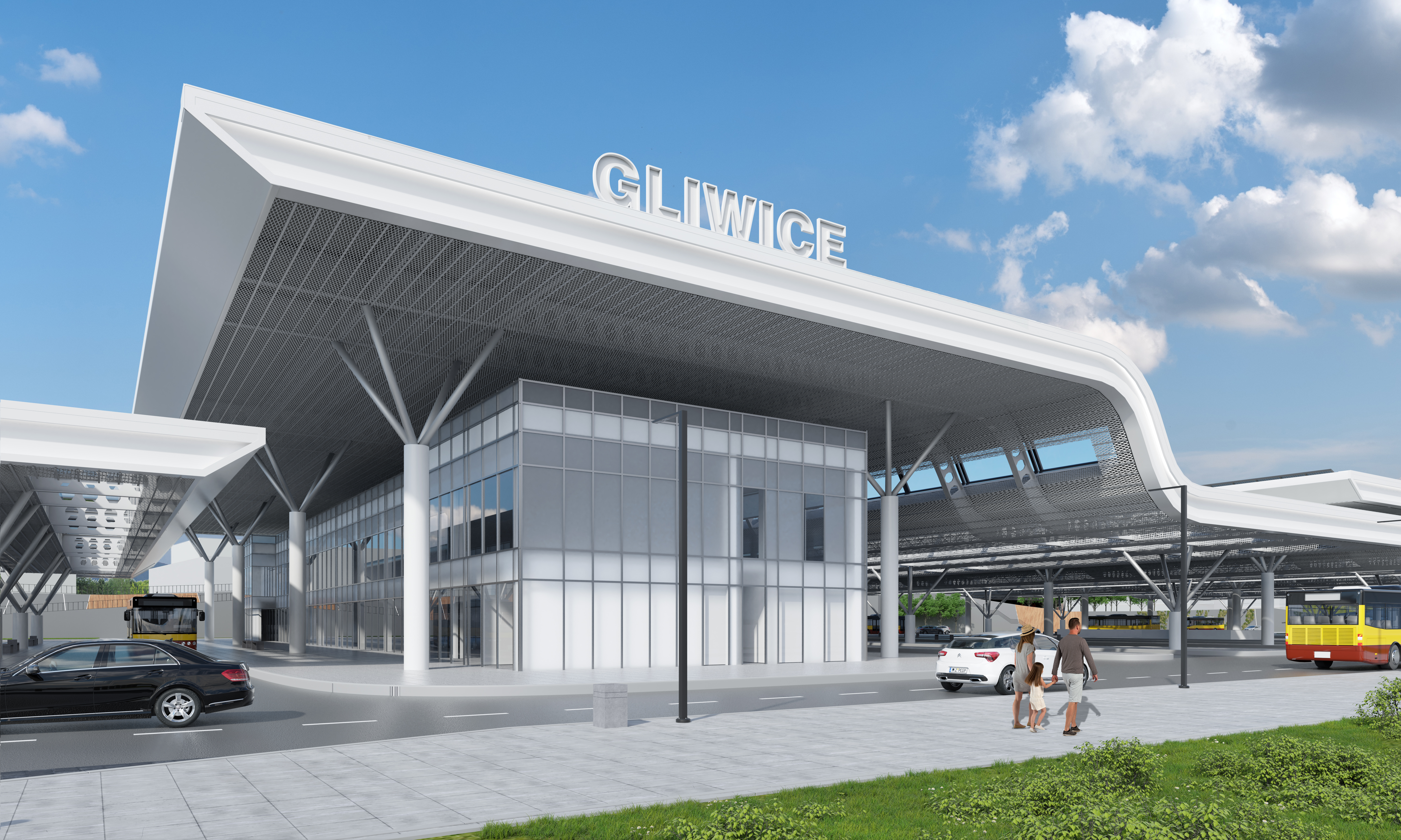 Wizualizacja: Mostostal Zabrze Biprohut wizualizacja centrum