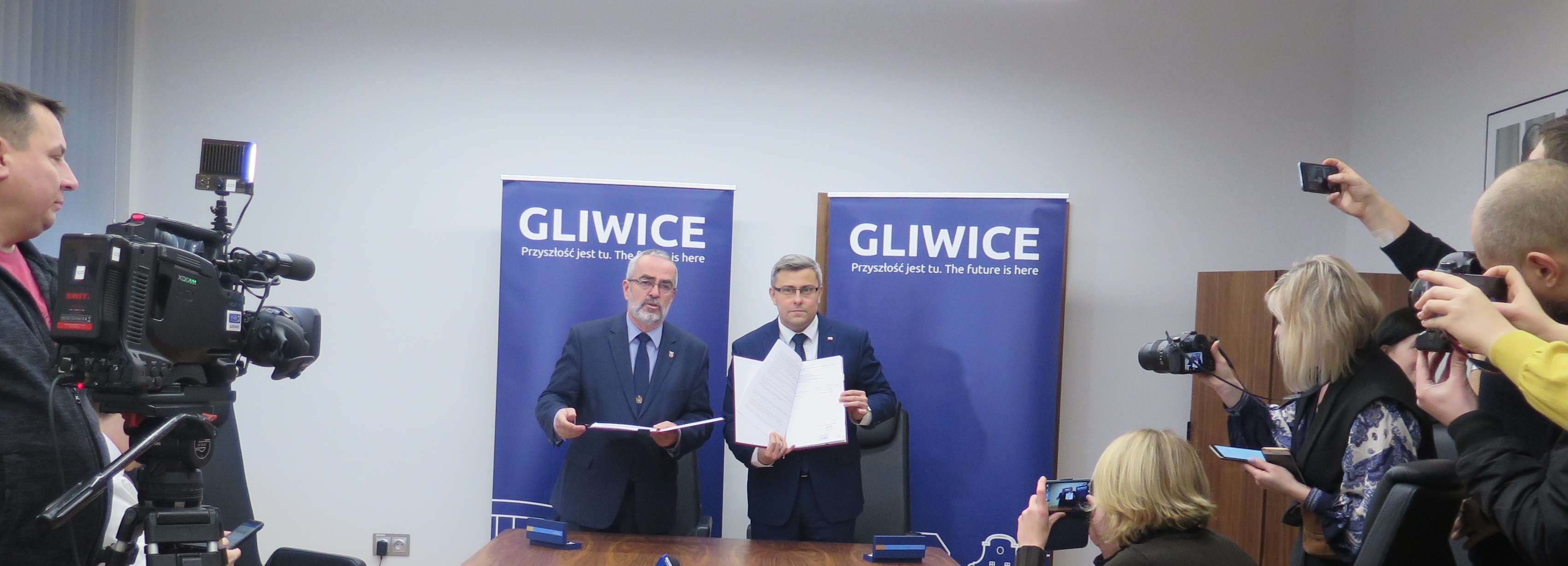 prezentacja umowy na dofinansowanie budowy południowej obwodnicy Gliwic