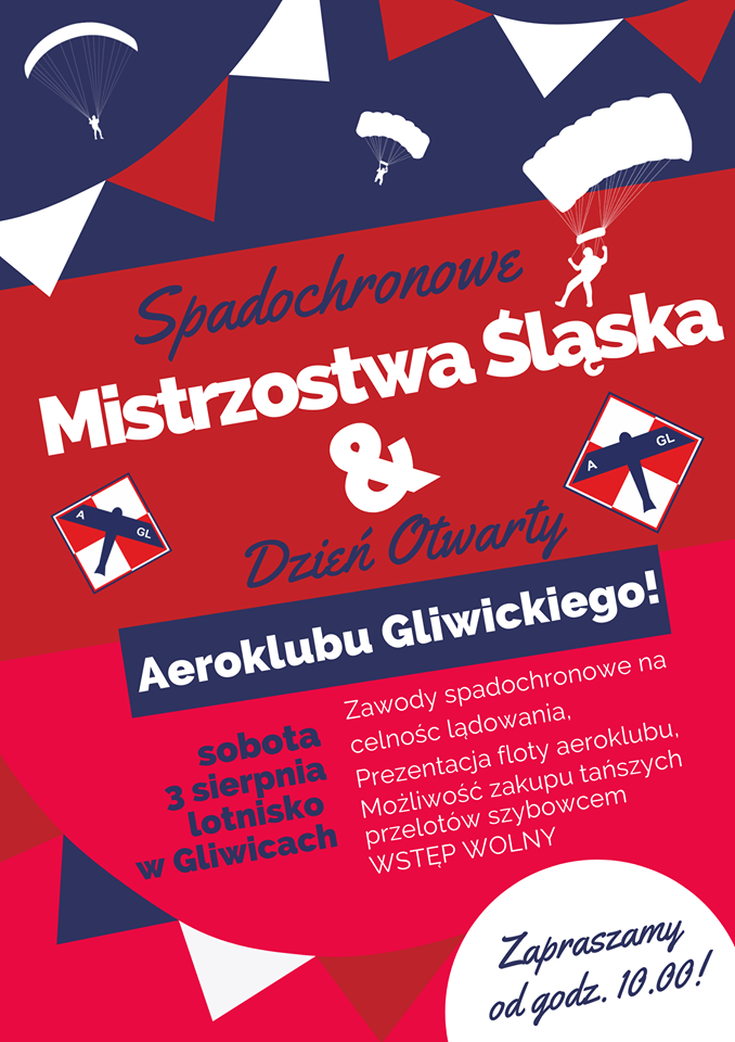 plakat, zawody spadochronowe