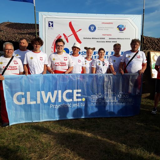 Fot. materiały GSML Reprezentacja Polski z banerem "Gliwice"