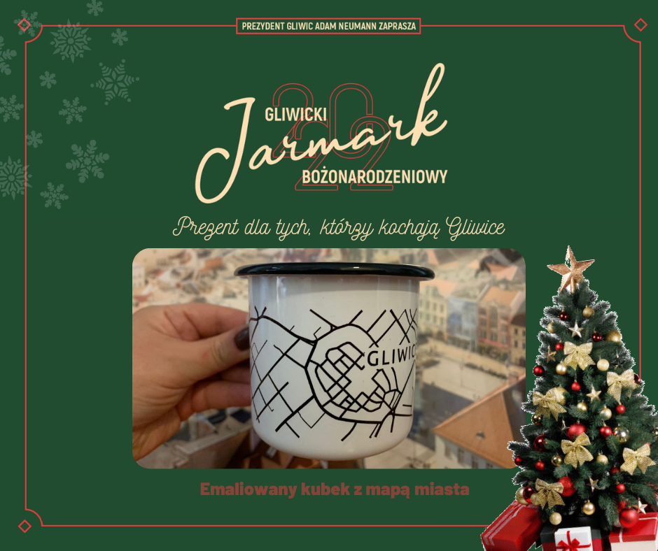 Fot. materiały CK Victoria Emaliowany kubek z mapą Gliwic