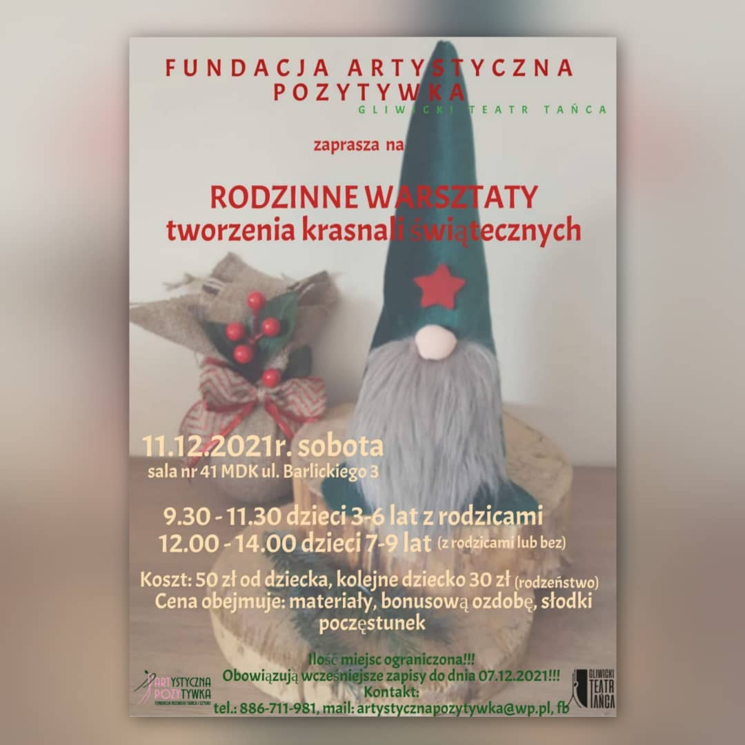 zdjęcie krasnala i tekst