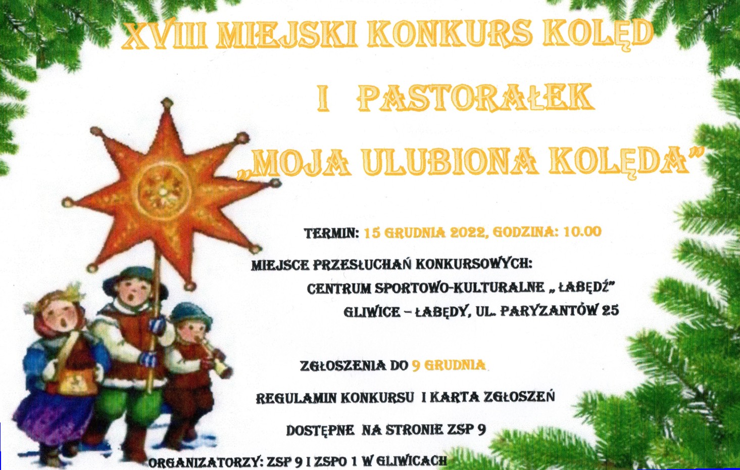 XVIII Miejski Konkurs Kolęd i Pastorałek "Moja ulubiona kolęda"