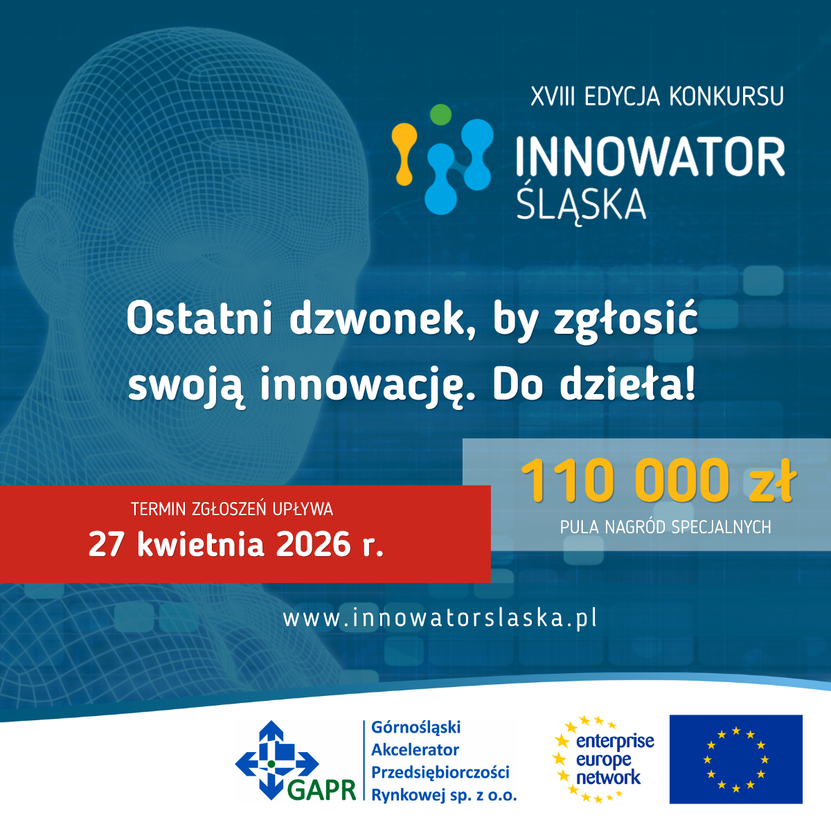 Tylko do 27 kwietnia można zgłosić się do tegorocznej edycji konkursu Innowator Śląska