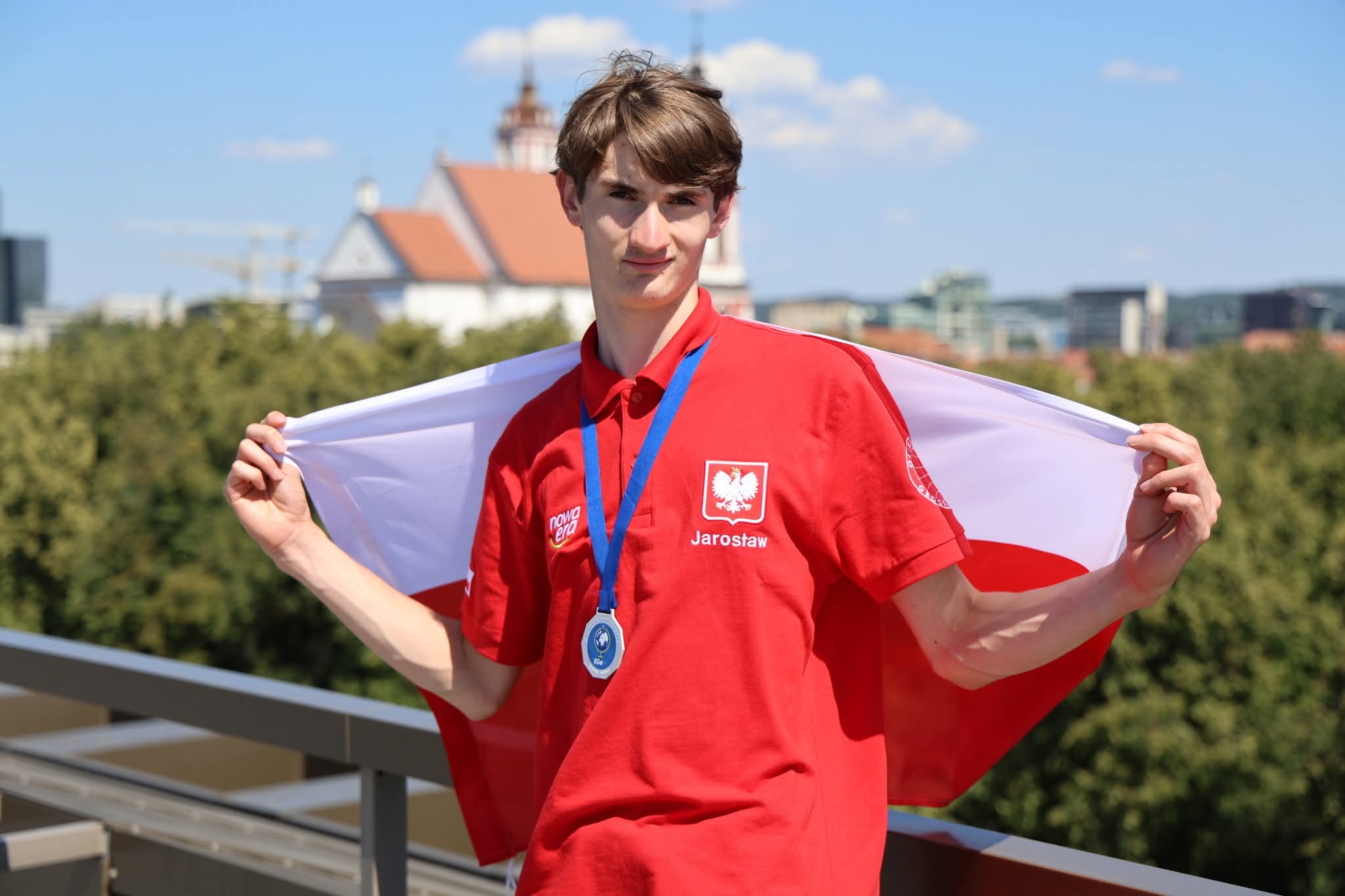 Jarosław Augustyniak na Europejskiej Olimpiadzie Geograficznej w Wilnie