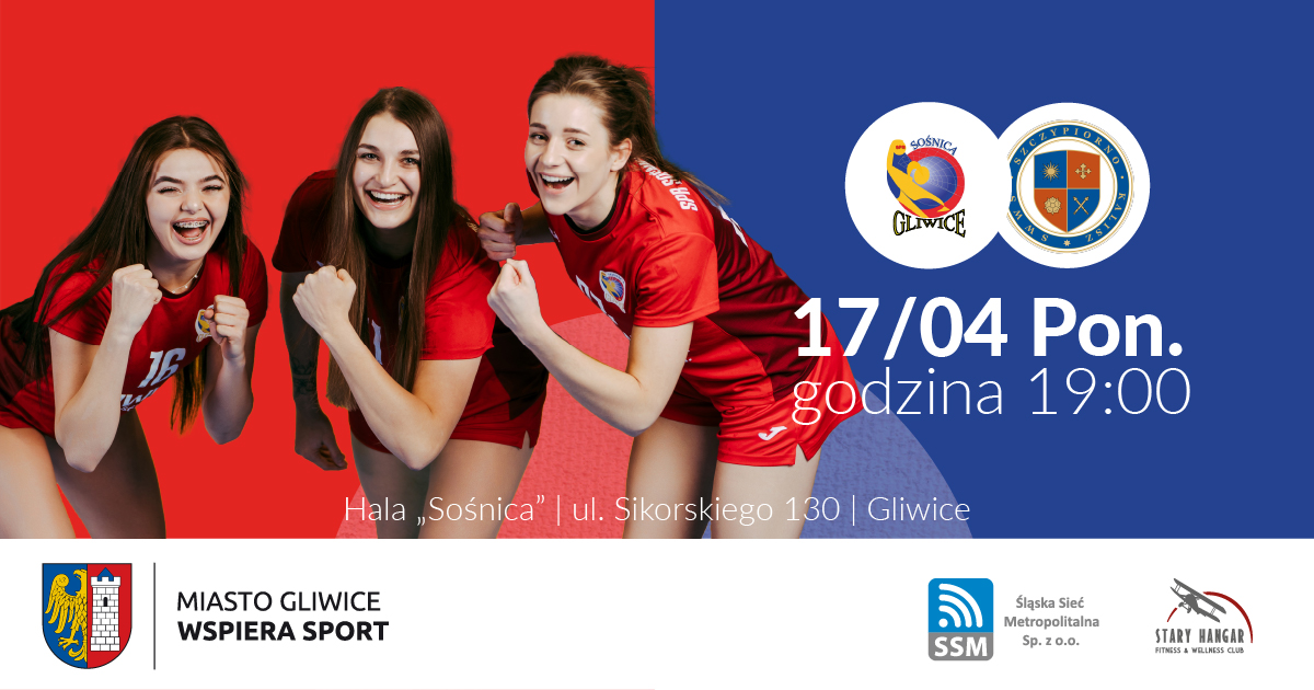 Fot. materiały SPR Sośnica Gliwice Baner promujący najbliższy mecz w Gliwicach