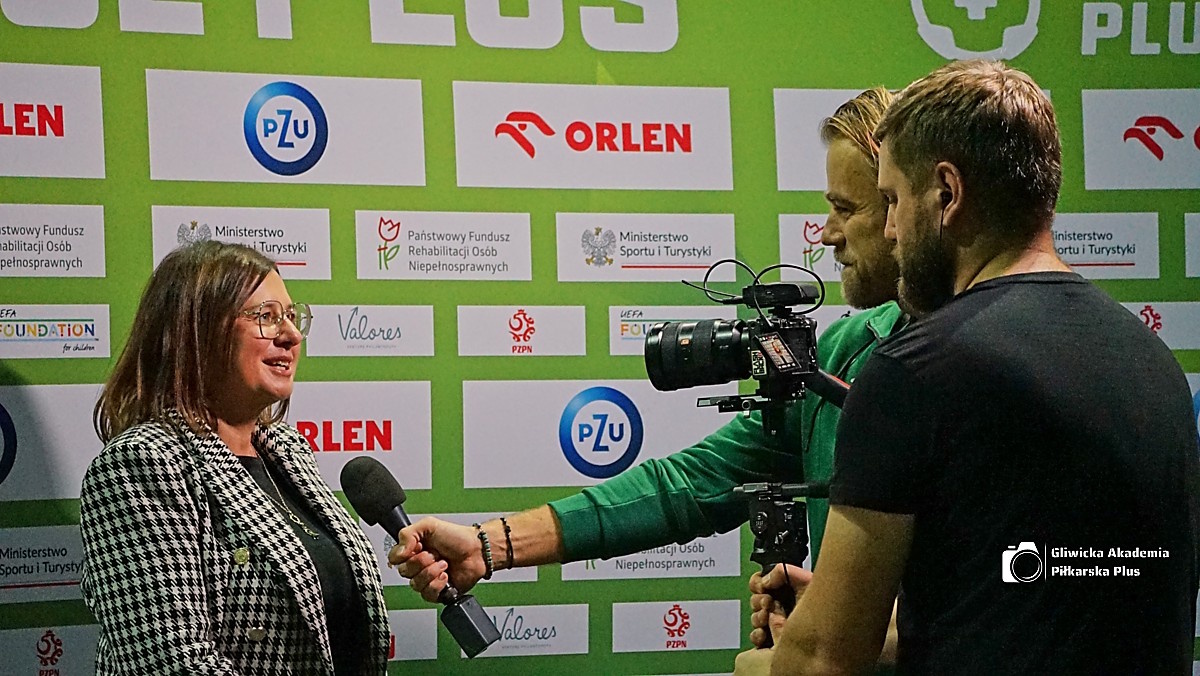 Wiceprezydent Agnieszka Dylewska podczas wywiadu