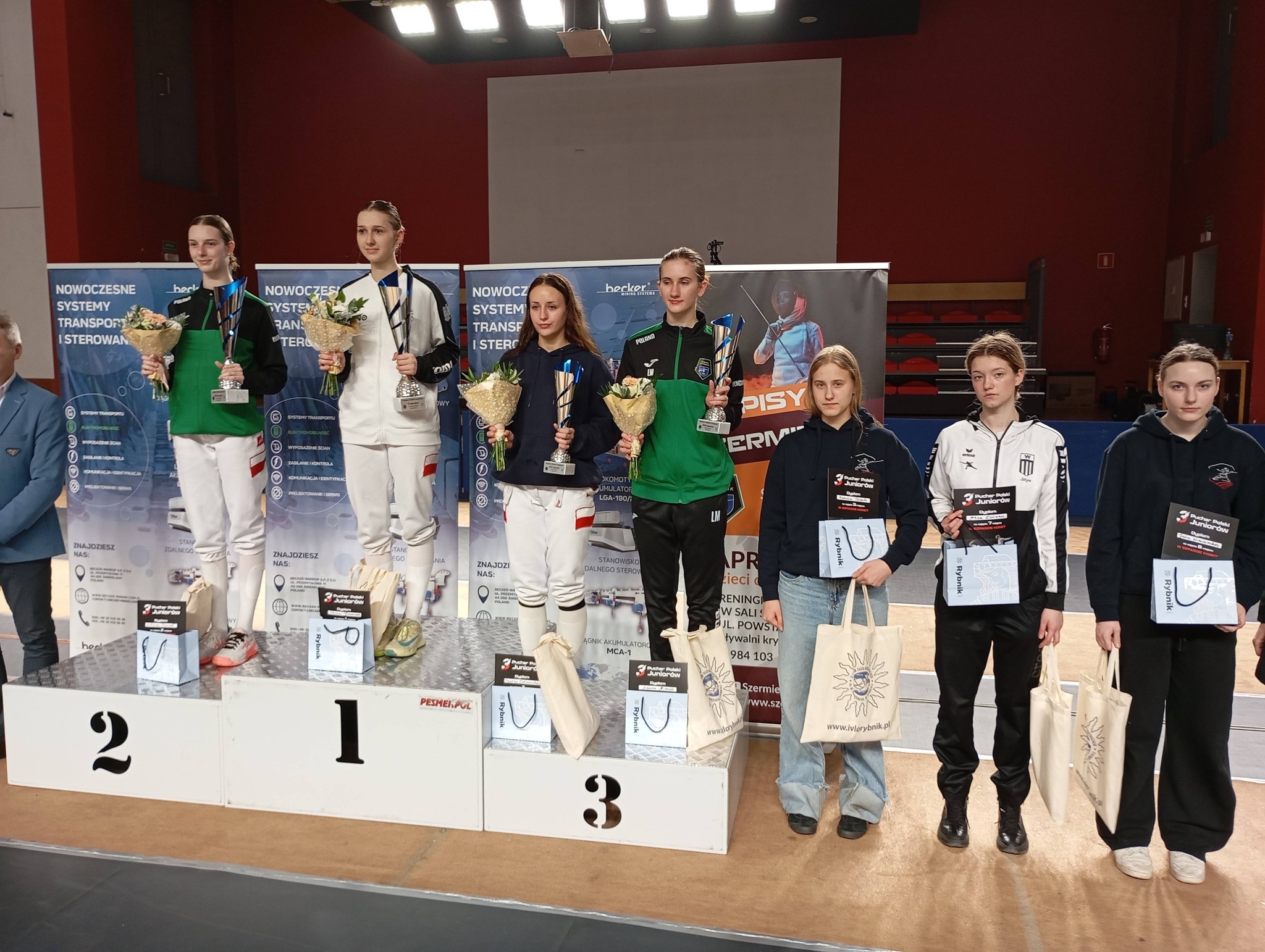 Zawodniczki na podium