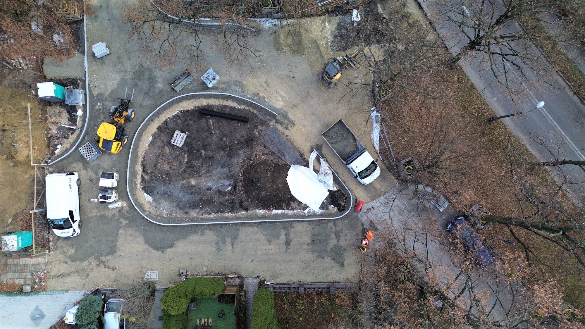 rondo alei Mickiewicza, ujęcie z góry