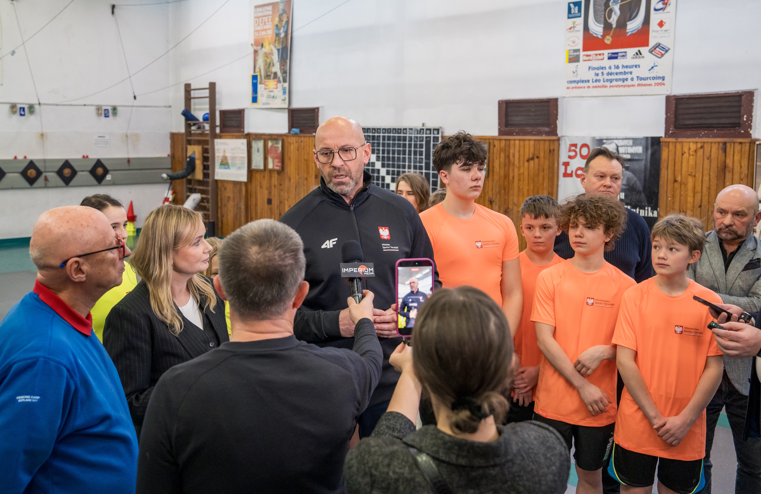 Minister sportu z szermierzami Piasta Gliwice