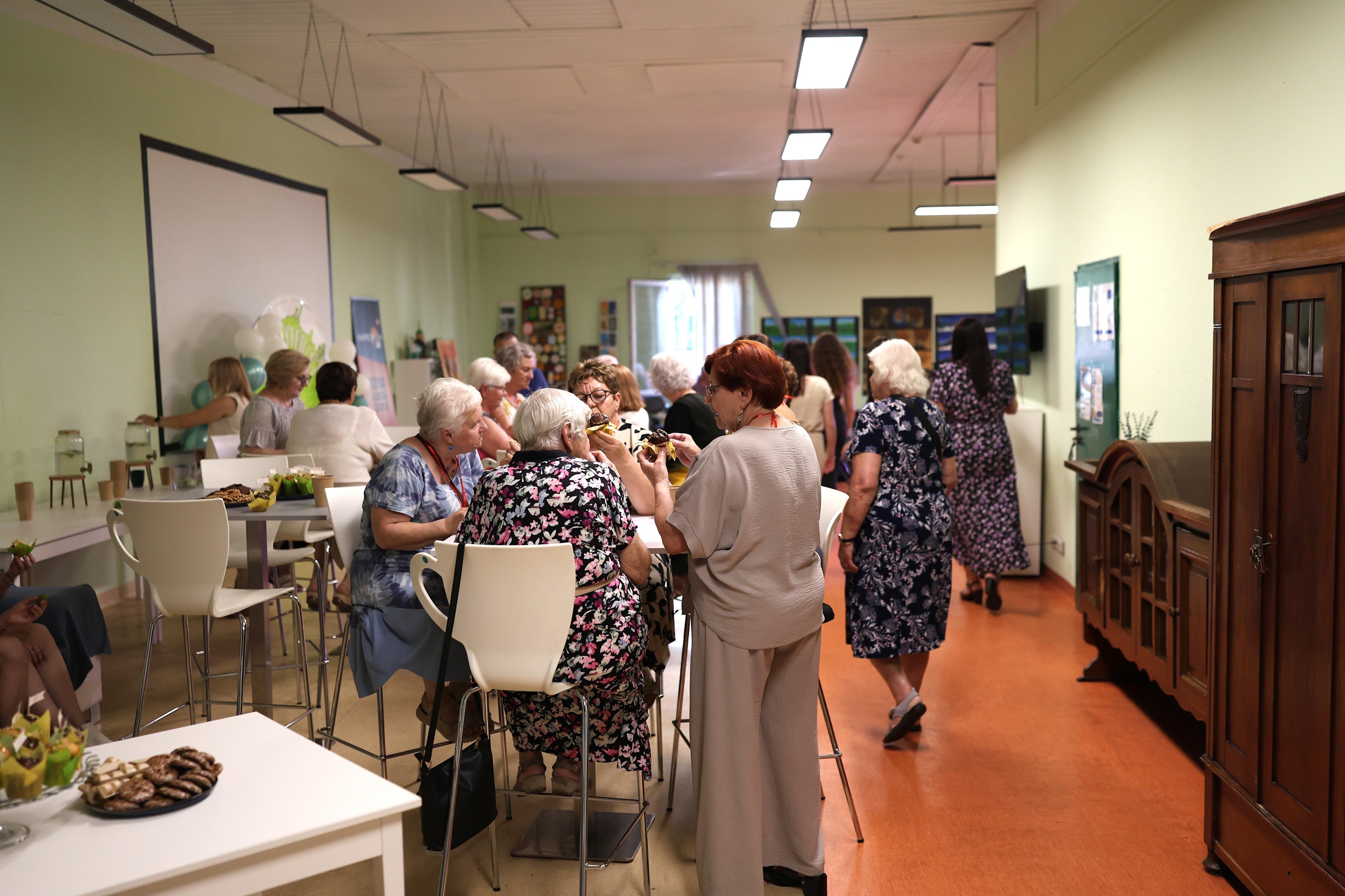 Wnętrze domu sąsiedzkiego w Sośnicy