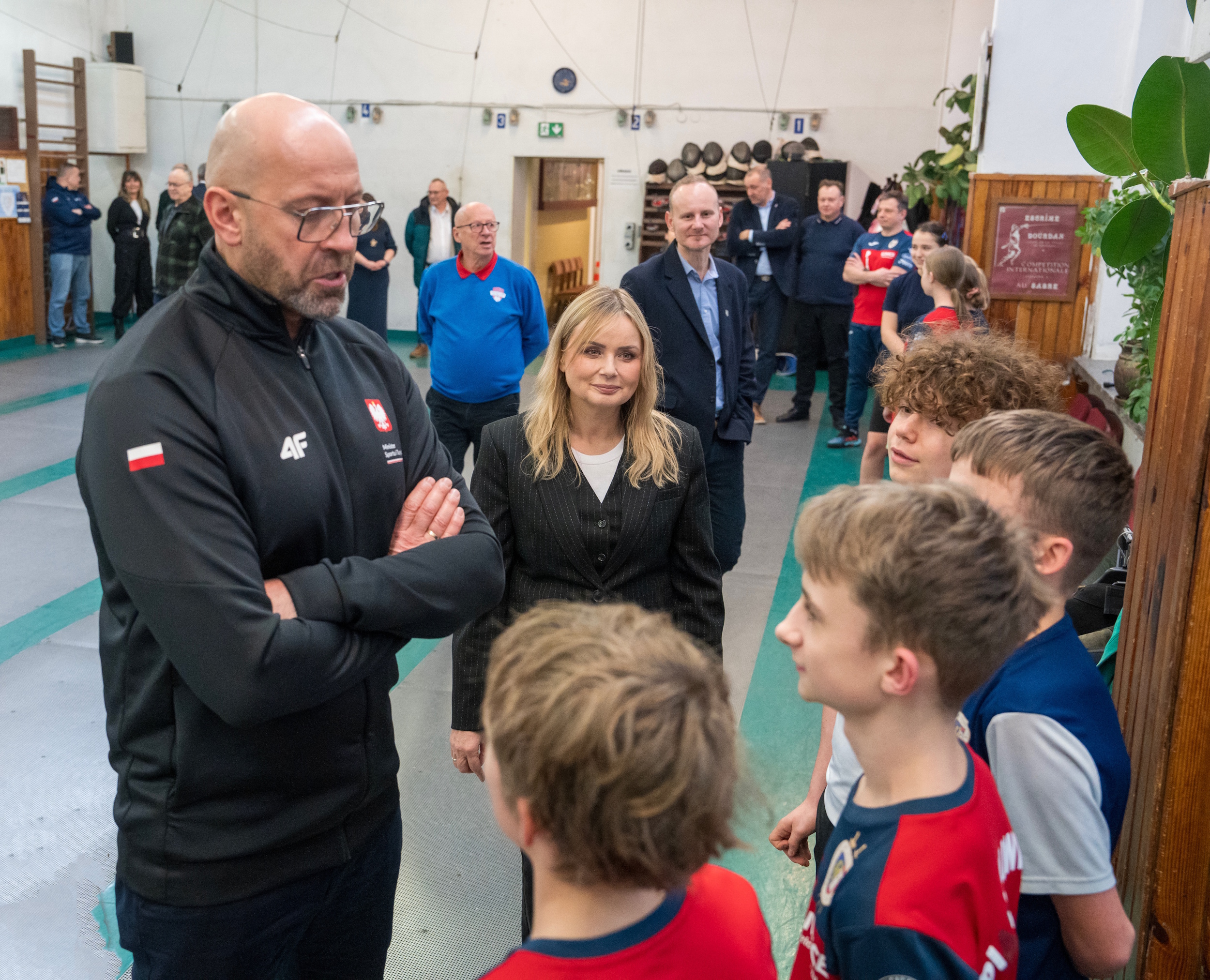 Minister sportu z szermierzami Piasta Gliwice