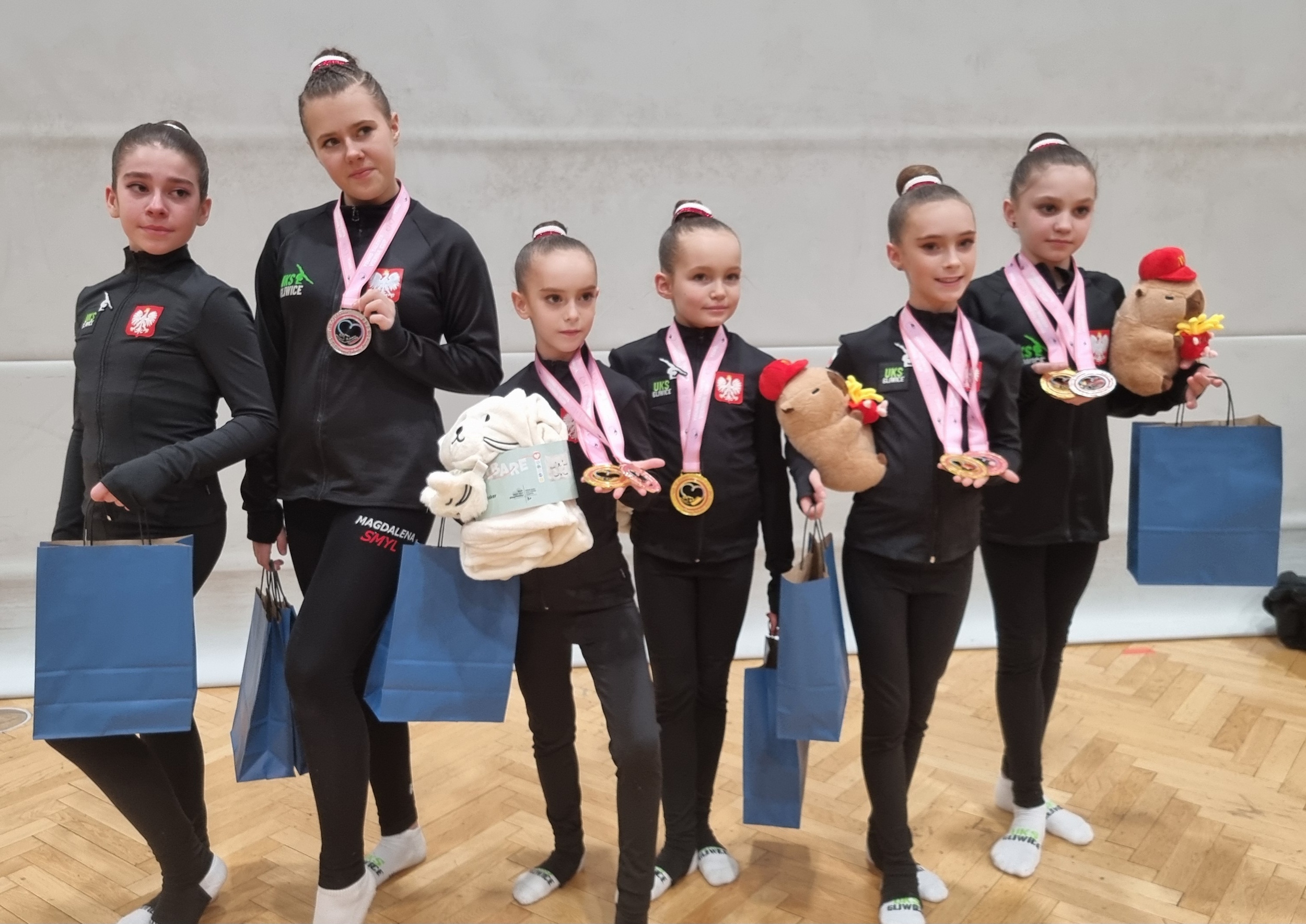 Gliwickie gimnastyczki z nagrodami