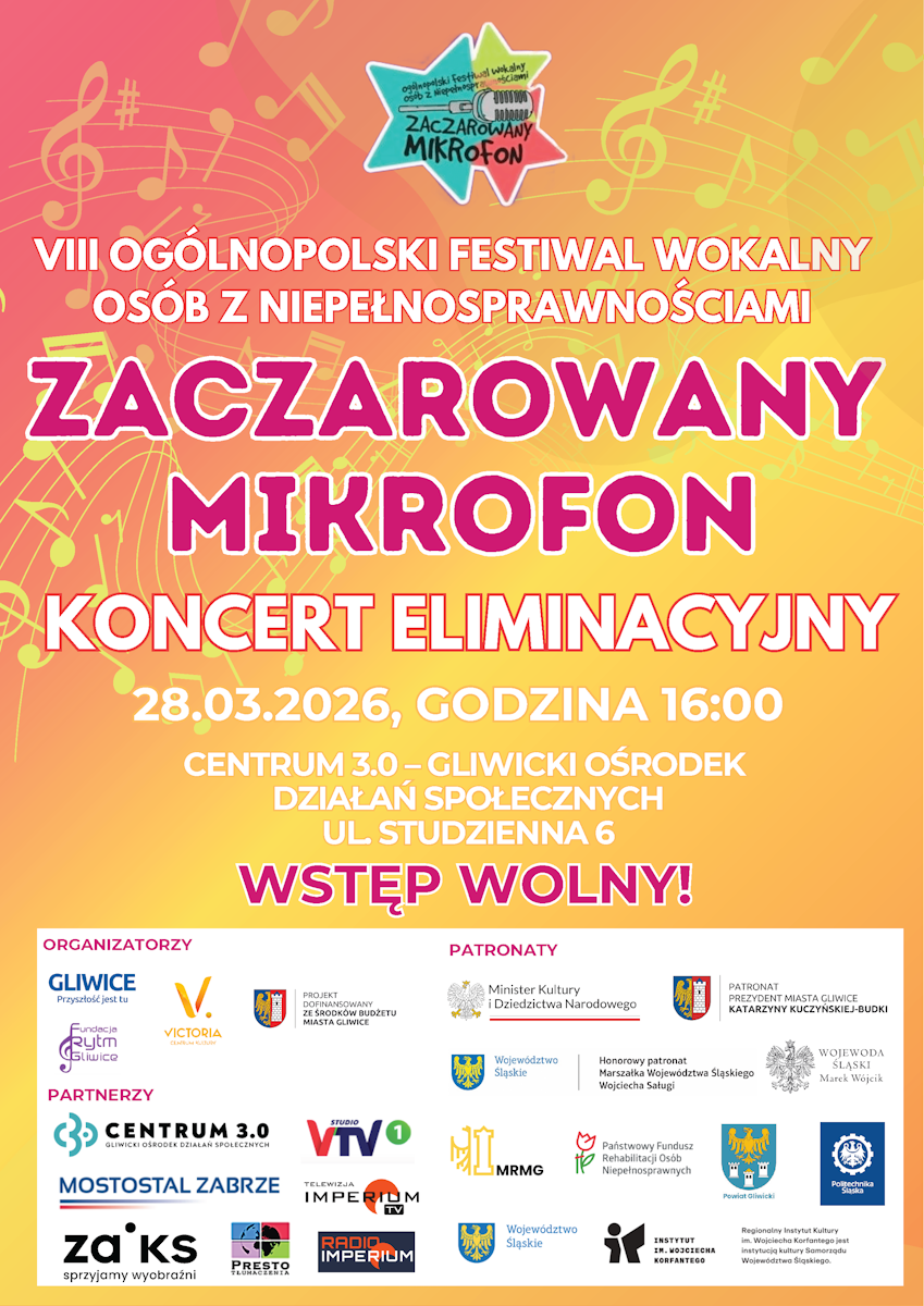 Plakat wydarzenia, treść w tekście