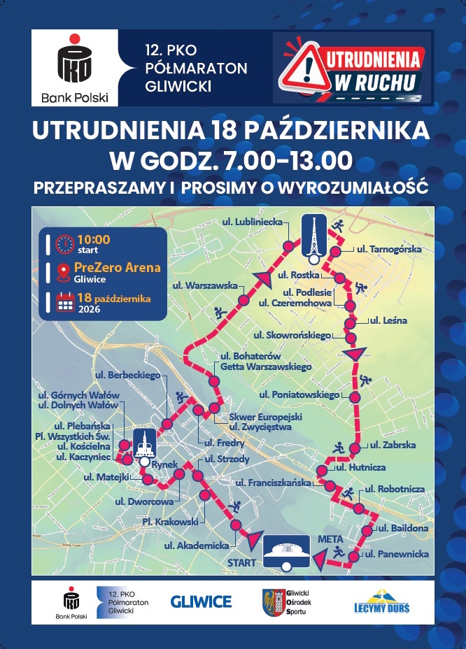 Mapka z utrudnieniami drogowymi