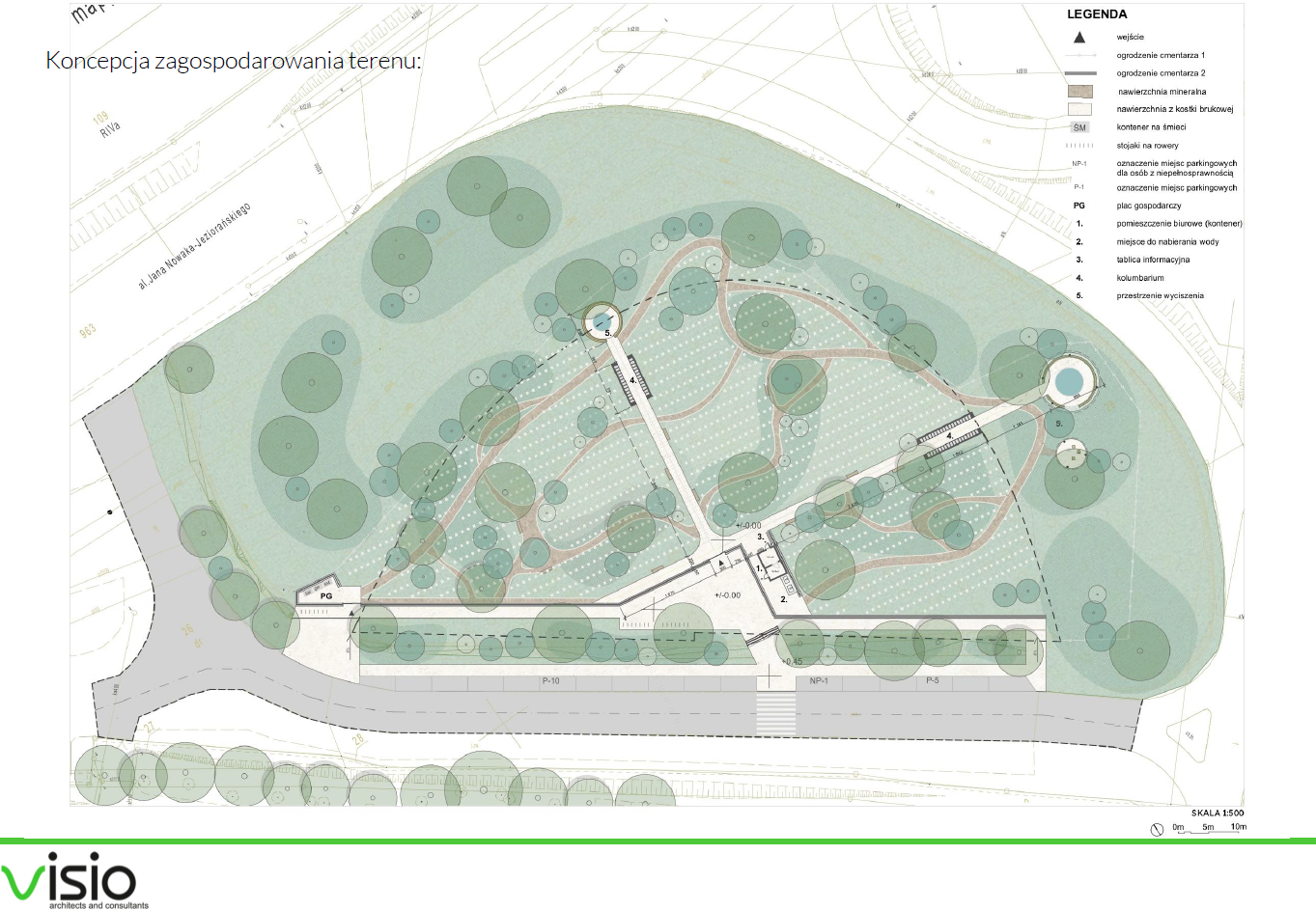 wizualizacja miejsca pochówku dla zwierząt - mapa poglądowa