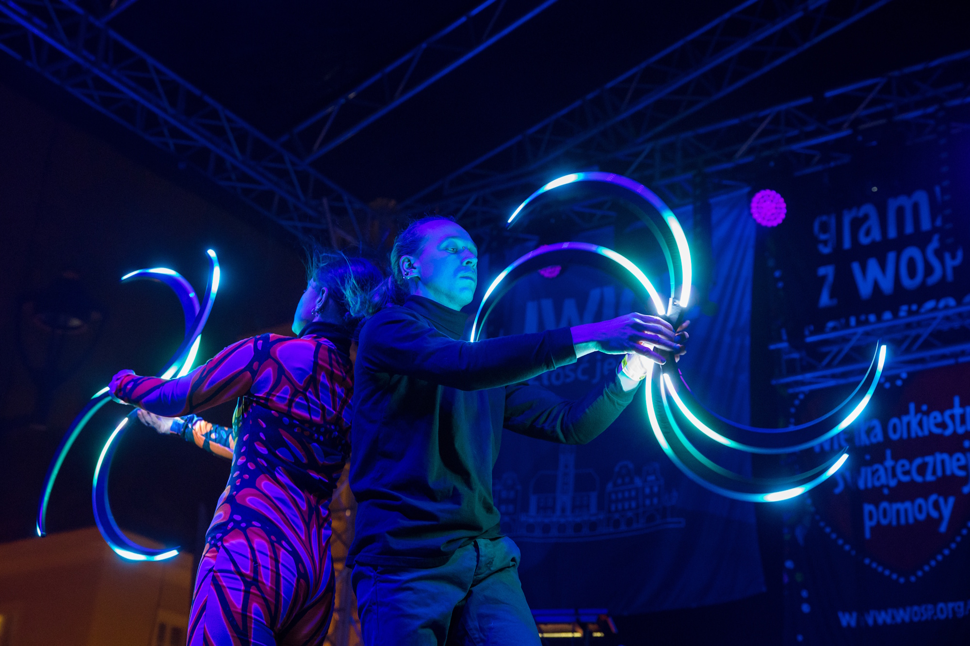 Pokaz świateł na scenie