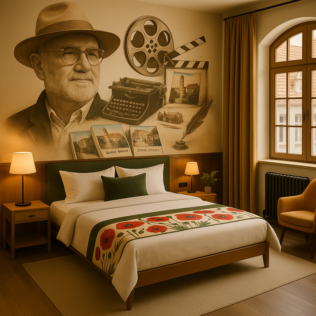 wizualizacja pokoju z grafiką Horsta Bienka