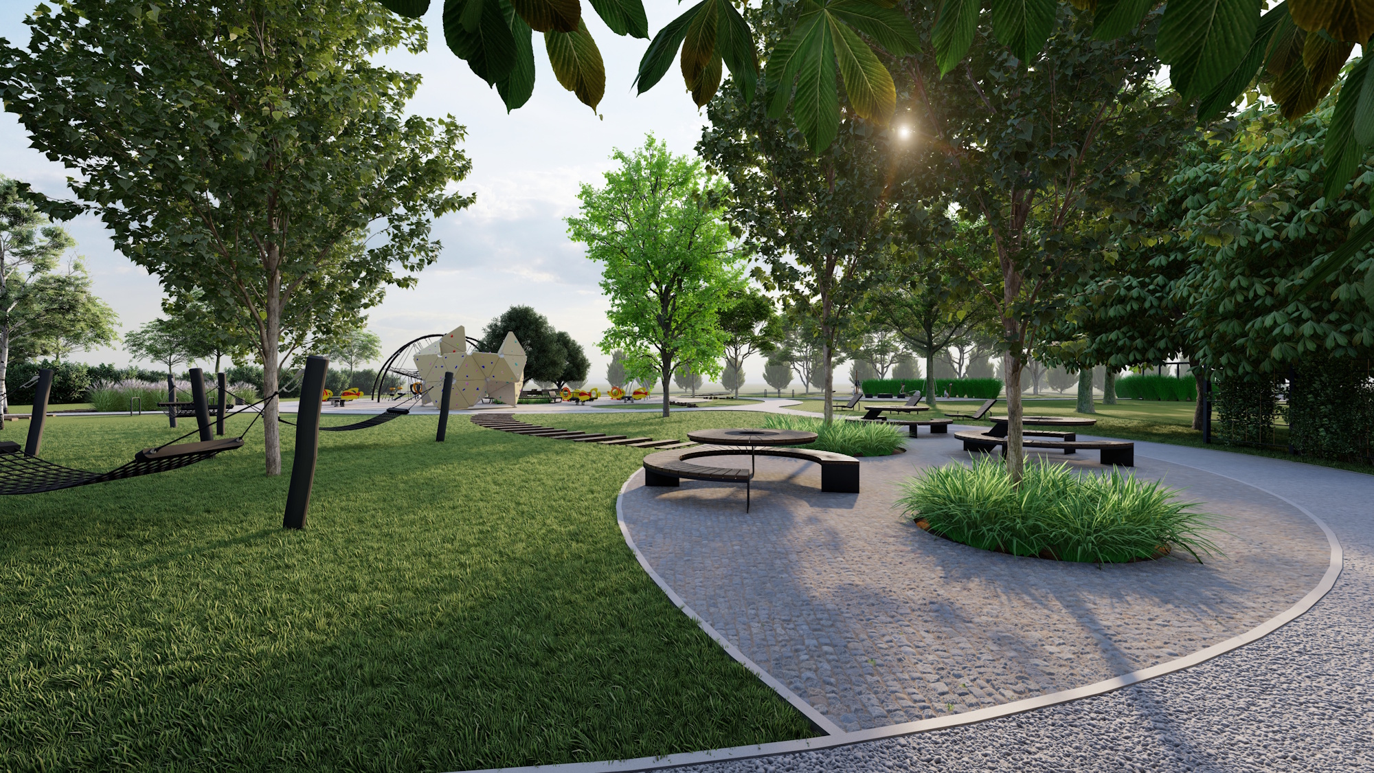 wizualizacja z zielenią