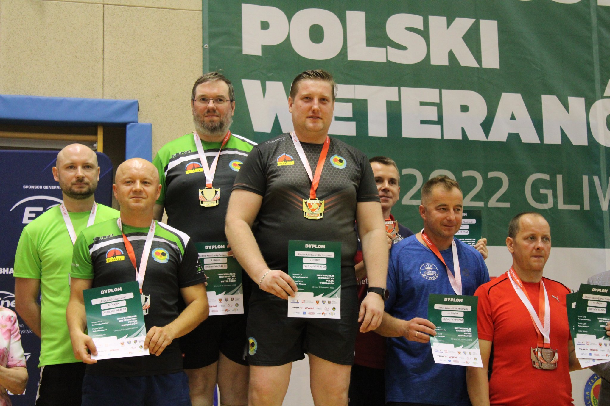 Komplet medali gliwiczan w tenisie stołowym