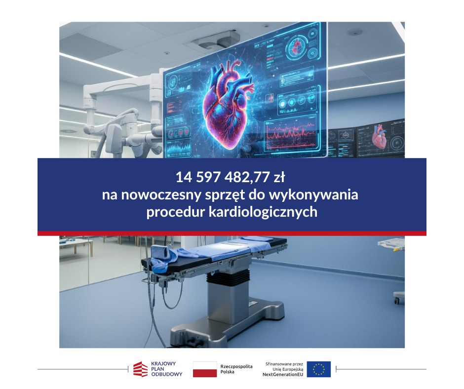 Gliwicki szpital zmodernizuje kardiologię. Blisko 15 mln zł z Krajowego Planu Odbudowy