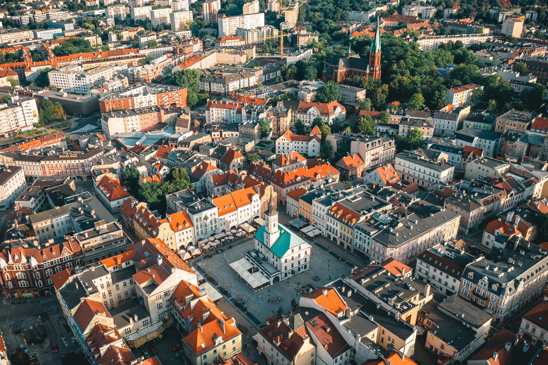 panorama gliwickiego śródmieścia
