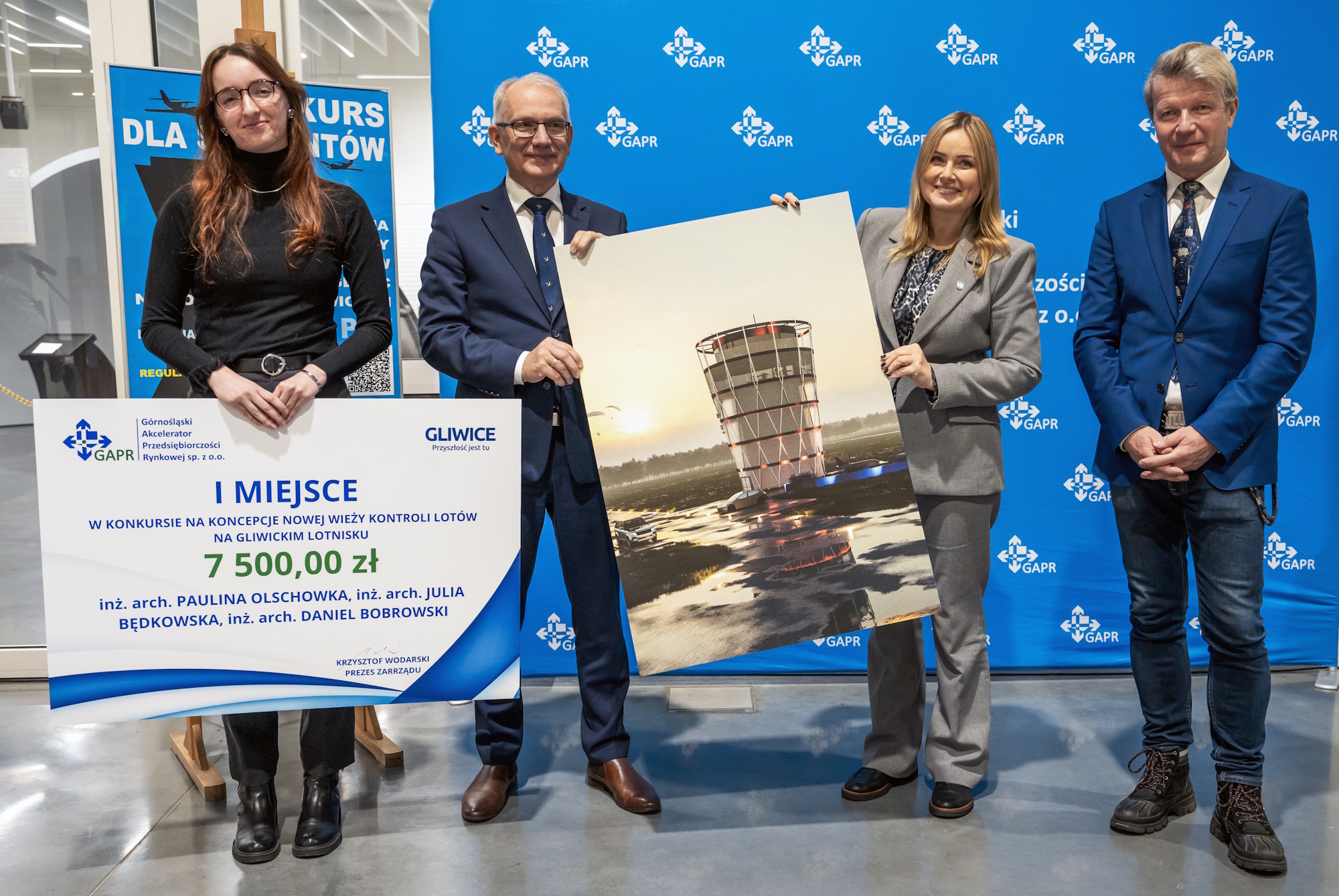Młodzi projektanci rysują kierunek rozwoju Gliwic. Oto zwycięska wieża kontroli lotów