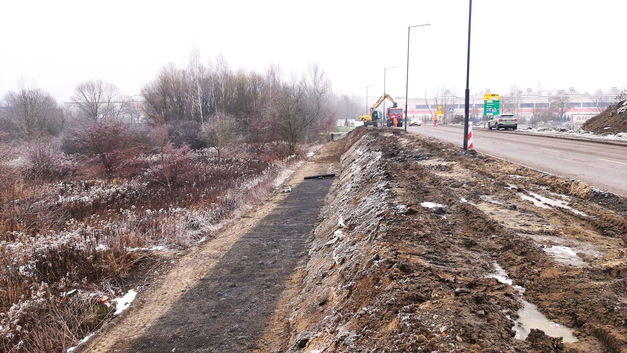 ścieżka, nasyp, ulica