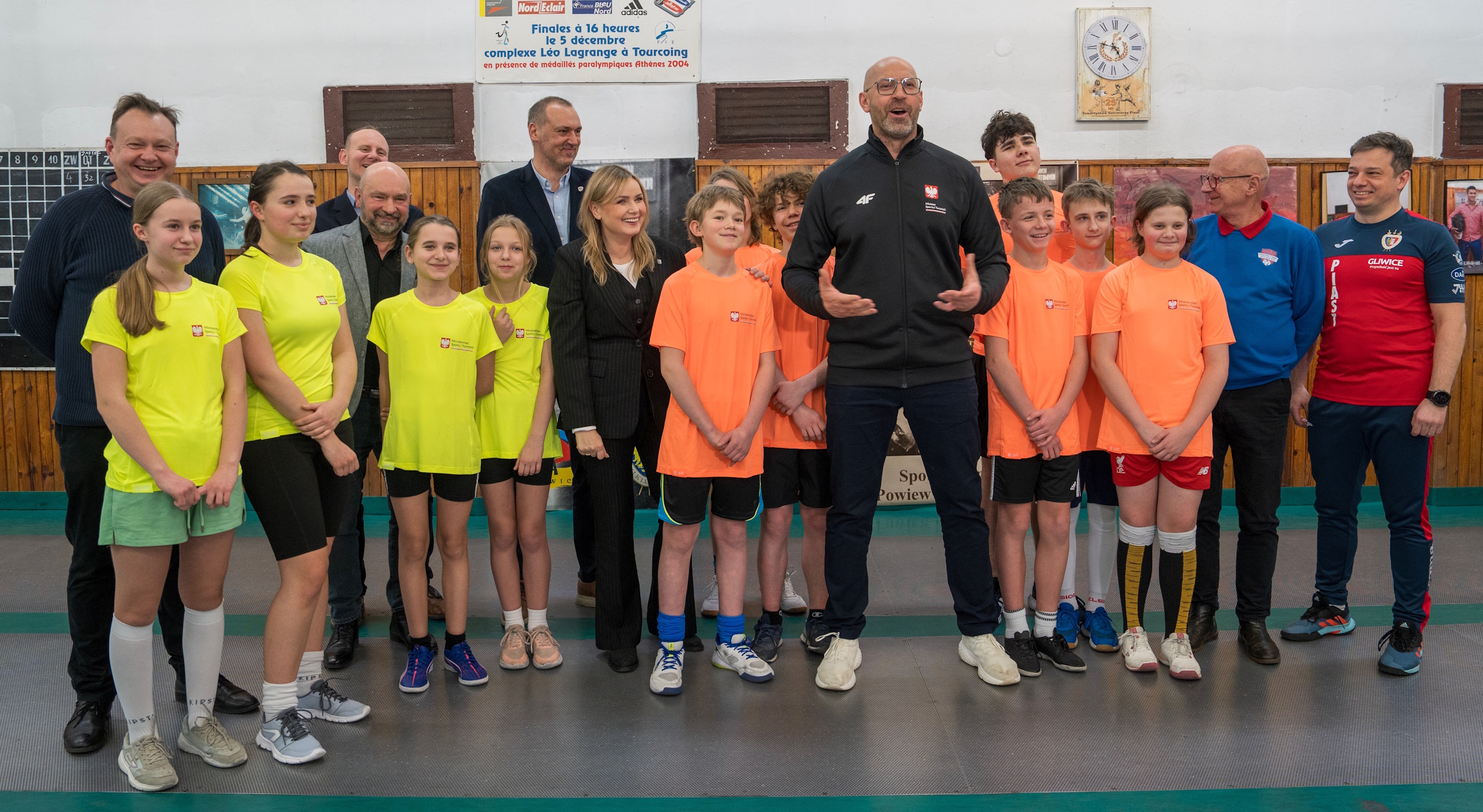 Minister sportu z szermierzami Piasta Gliwice