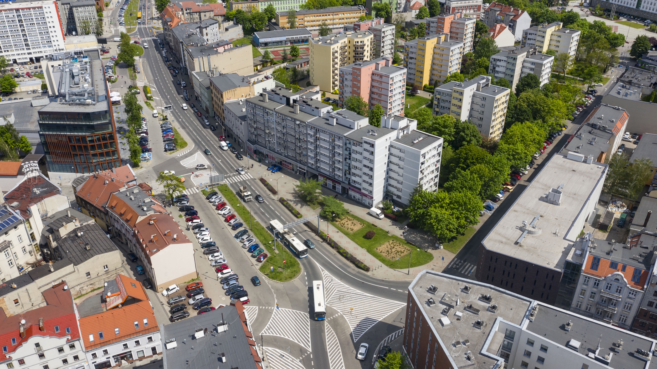 Dworcowa widziana z lotu drona