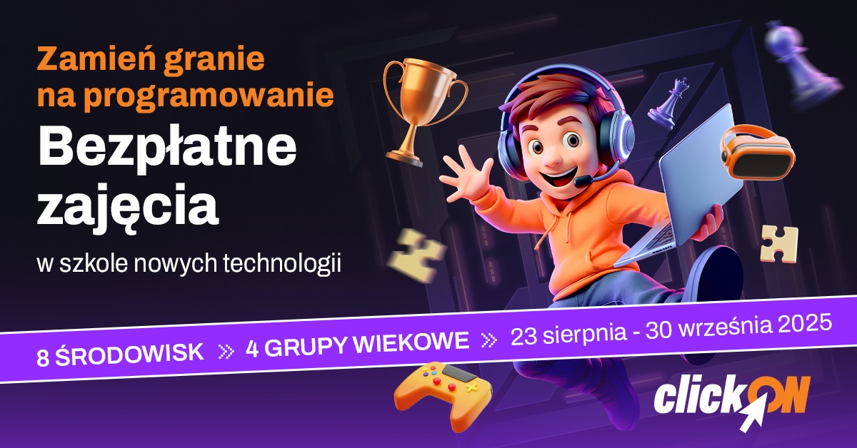 Zamień granie na programowanie! Bezpłatne zajęcia dla dzieci i młodzieży