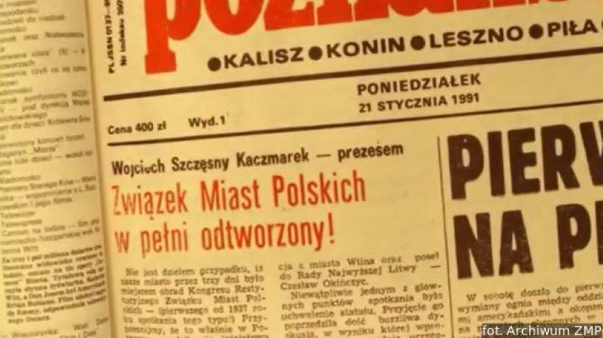 wycinek gazety z 1991 r.