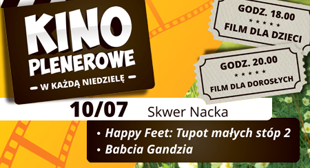 Kino Plenerowe. Zapraszamy na skwer Nacka